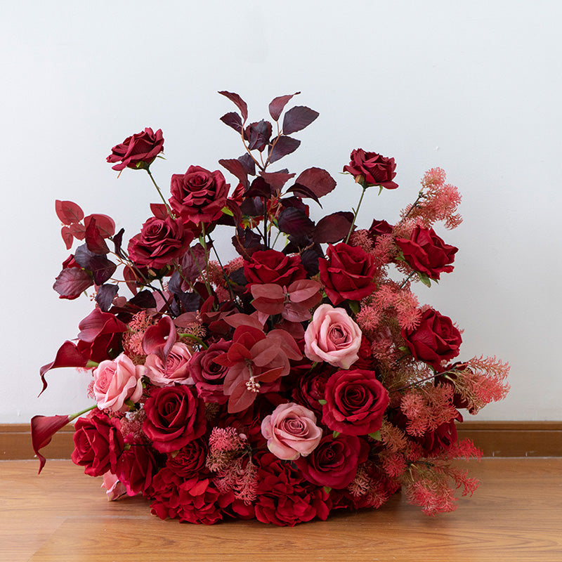 Eleganter Blumenbogen in Mondform für die Hochzeitszeremonie – Künstlicher Blumenbogen für Hochzeiten, Veranstaltungen und besondere Anlässe