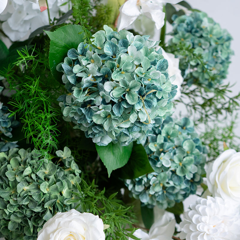 Arche florale élégante en forme de lune pour cérémonie de mariage - Arche de fleurs artificielles pour mariages, événements et occasions spéciales