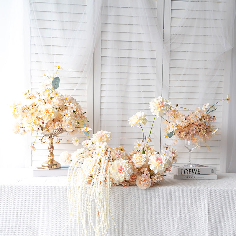 Centros de Mesa Florales, Decoración Artificial para Bodas, Decoración para Fiesta de Compromiso TF-101