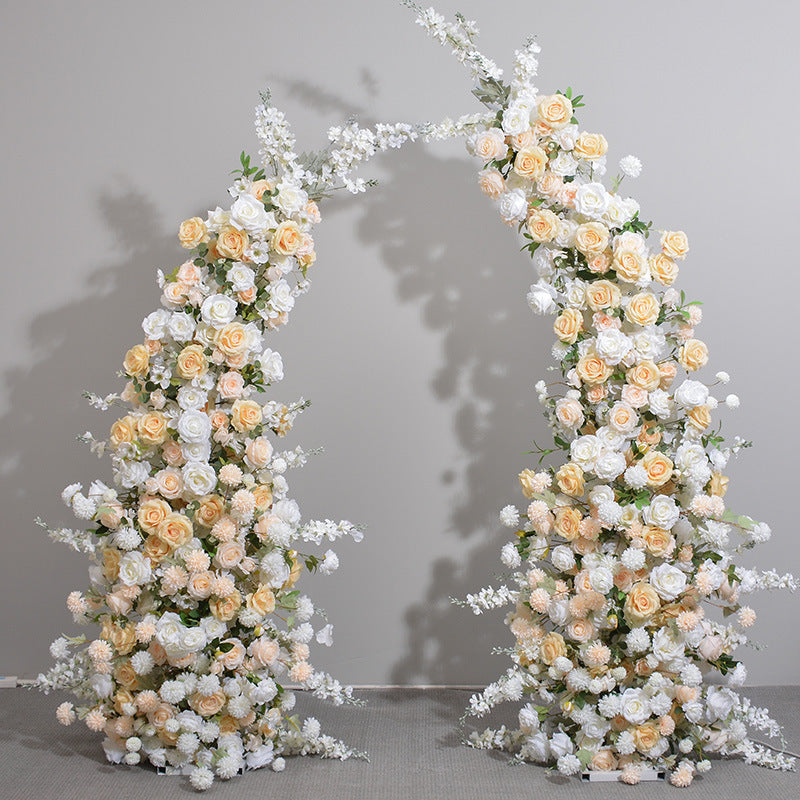 Luxury Artificial Rose Floral Arch – Wedding Ceremony Backdrop, Event Decoration, and Romantic Floral Display VA-328
