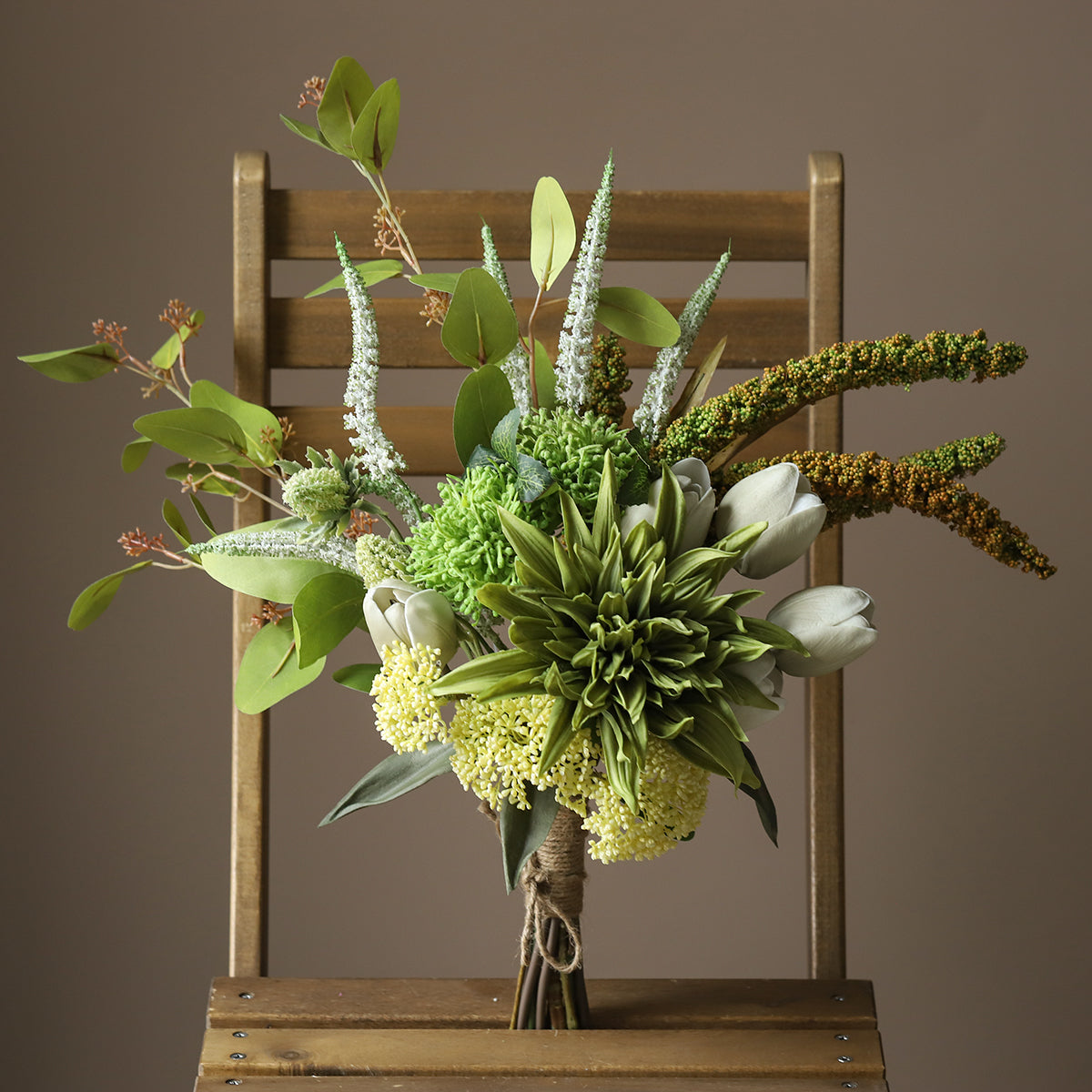 Elegant Fall Theme Floral Bouquets Arrangement | Luxury Faux Flowers for Wedding & Interior Home Décor VB-113 (Without Vase)