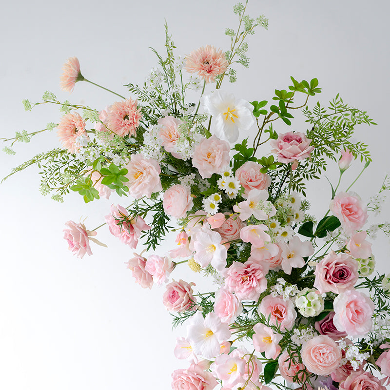 Eleganter Blumenbogen in Mondform für die Hochzeitszeremonie – Künstlicher Blumenbogen für Hochzeiten, Veranstaltungen und besondere Anlässe