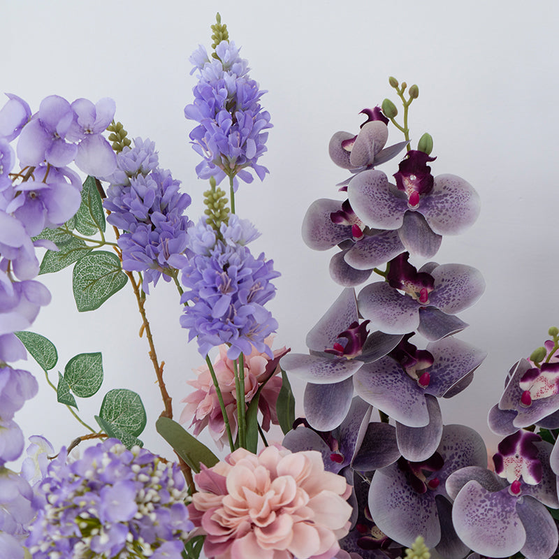 Valar Flower Lavender Wall-Mounted Artificial Flower Arrangement – Wedding Backdrop Floral Panel Set for Ceremony & Event Decor FA-280