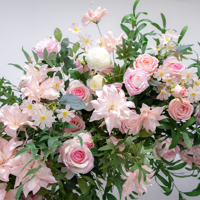 ロマンティックな田舎の花のアーチ – モネガーデンスタイルのフェイクフラワー装飾 結婚式&イベント用 VA-367