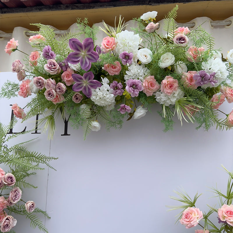 Valar Flower Whimsical Garden-Style Aisle Floral Runner with Phalaenopsis — Artificial Wedding Ceremony & Engagement Decor WF-108