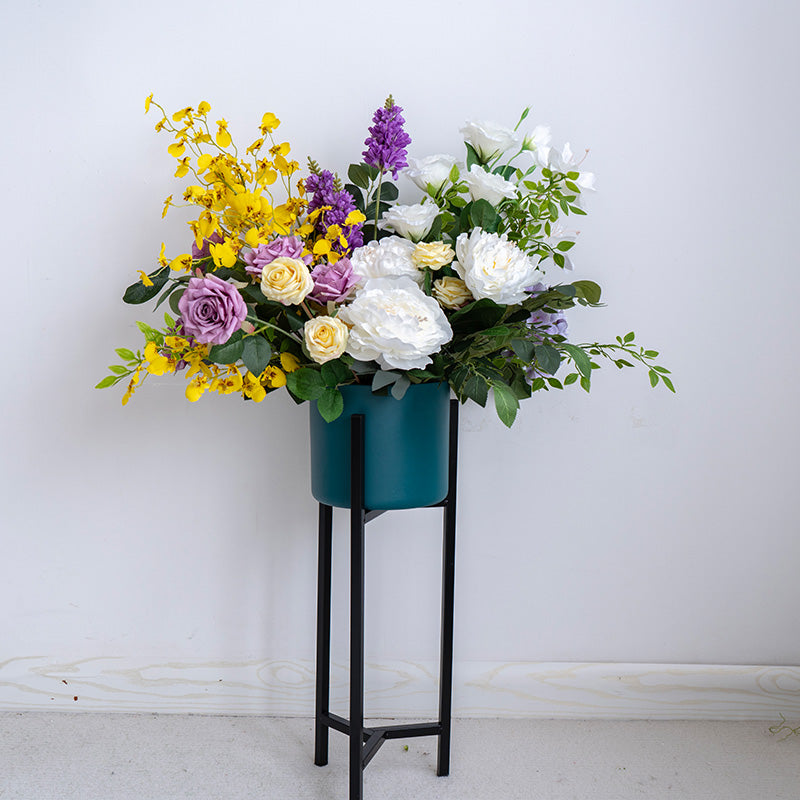 Eleganter Blumenbogen in Mondform für die Hochzeitszeremonie – Künstlicher Blumenbogen für Hochzeiten, Veranstaltungen und besondere Anlässe