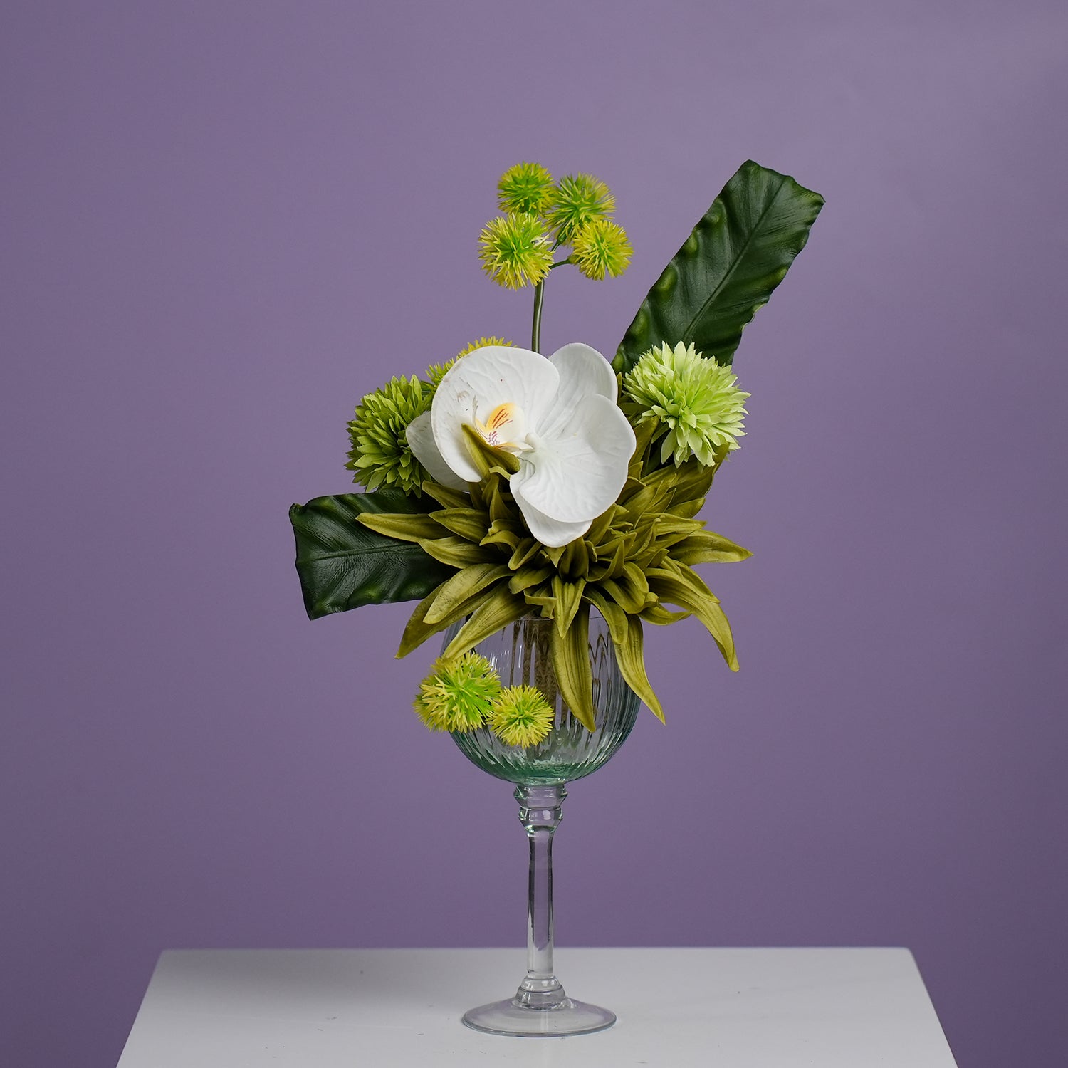 Modern Artistic Faux Floral Arrangement | Luxury Designer Artificial Flowers for Home, Hotel & Event Display VB-213 (Without Vase)