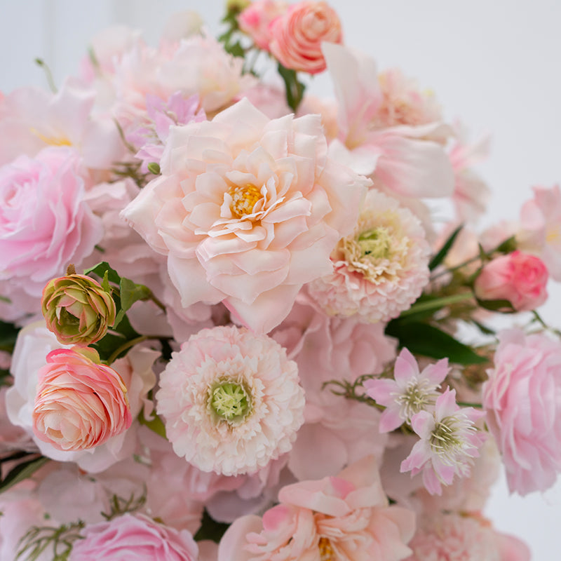 Valar Flower Luxury Tall Artificial Flower Centerpieces with Gold Stand for Wedding Reception, Banquet & Event Decor TF-117