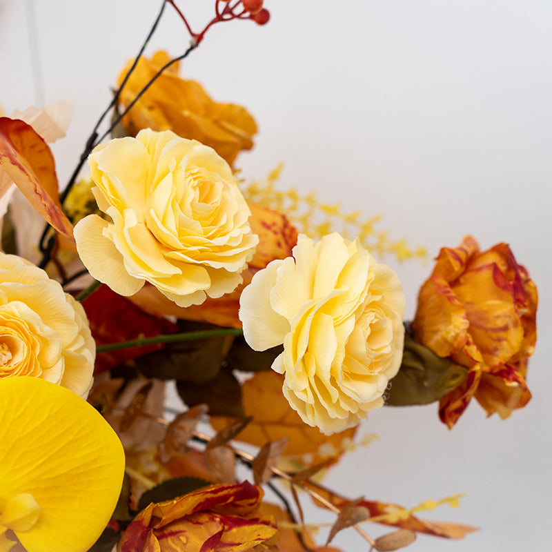 Valar Flower Warm Autumn Yellow Artificial Flower Hanging Set for Ceremony, Reception & Home Decor FA-306