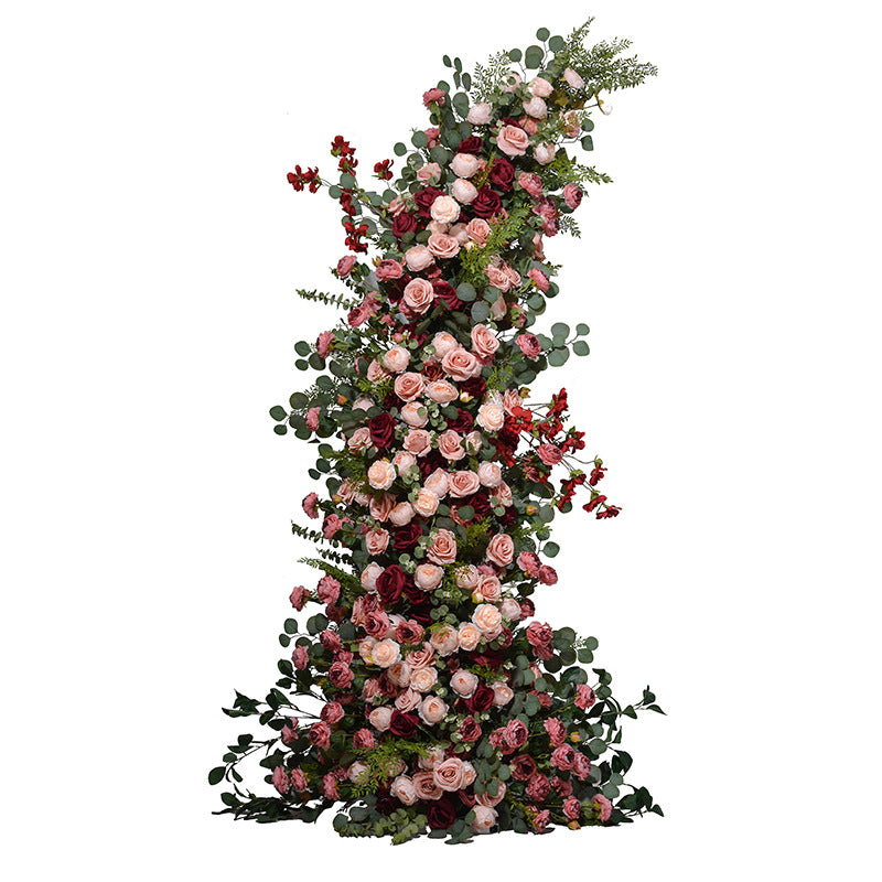 Luxury Wedding Floral Archway Set Artificial Rose Vine Decorations for Ceremony Backdrop, Aisle, and Reception Entrance VA-326