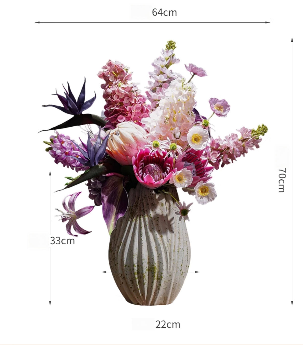 ValarFlower Luxury Artificial Floral Arrangement for Home Decor, Wedding Table Centerpiece & Event Decoration VB-234