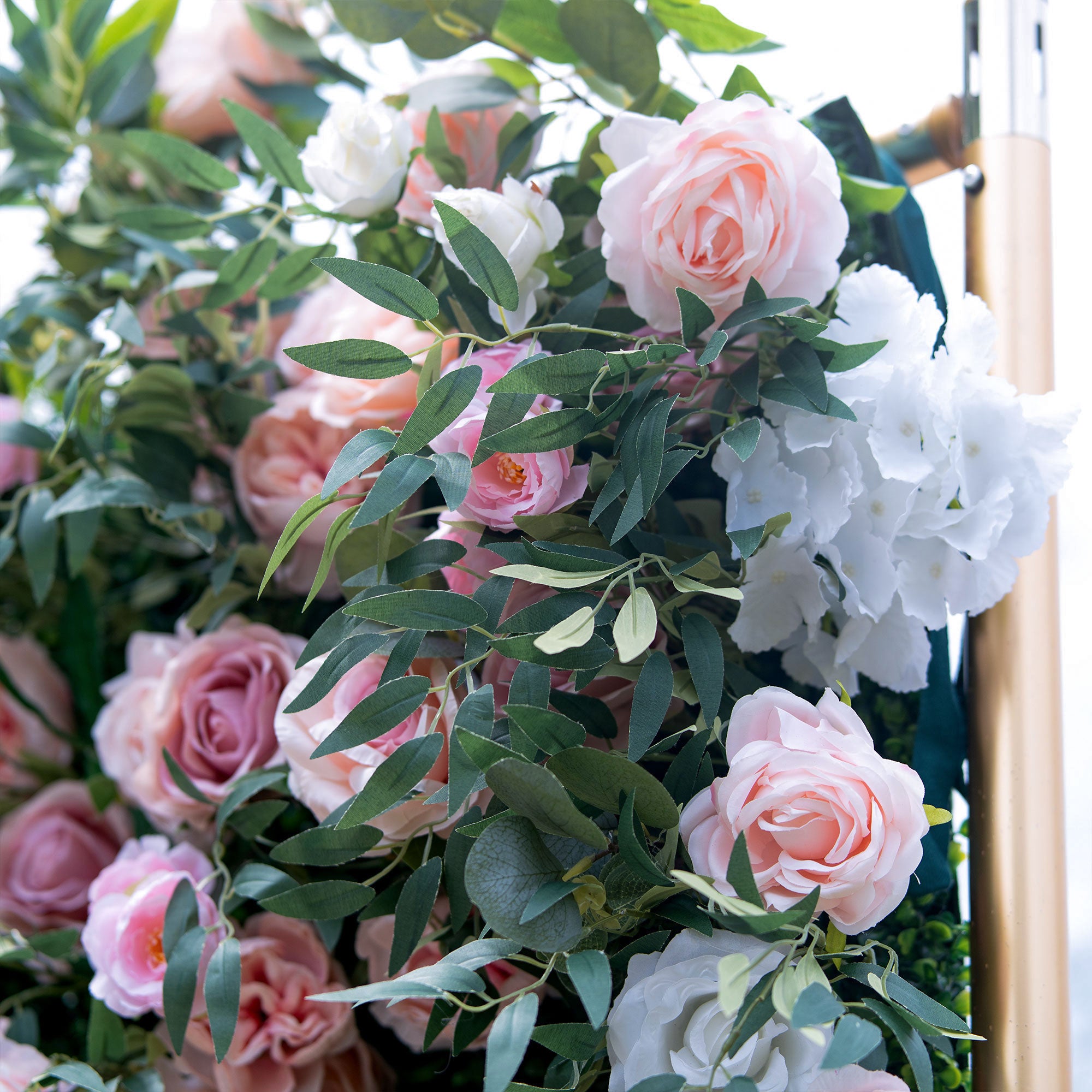 Valar 꽃 롤업 패브릭 인공 꽃 벽 웨딩 배경, 꽃 파티 장식, 이벤트 사진-VF-341