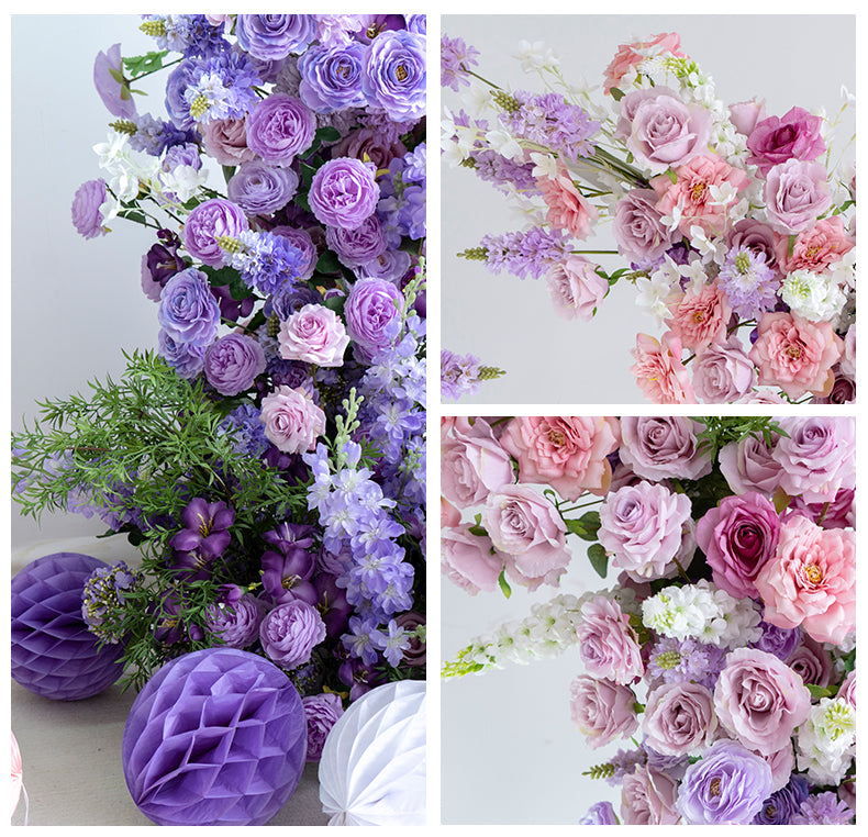 Valar Flower Stunning Rainbow Style Artificial Flower Wall for Weddings VA-364