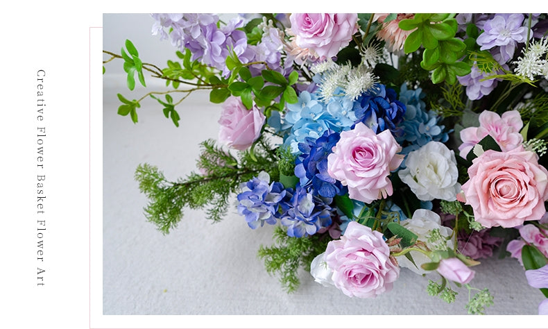 Eleganter Blumenbogen in Mondform für die Hochzeitszeremonie – Künstlicher Blumenbogen für Hochzeiten, Veranstaltungen und besondere Anlässe