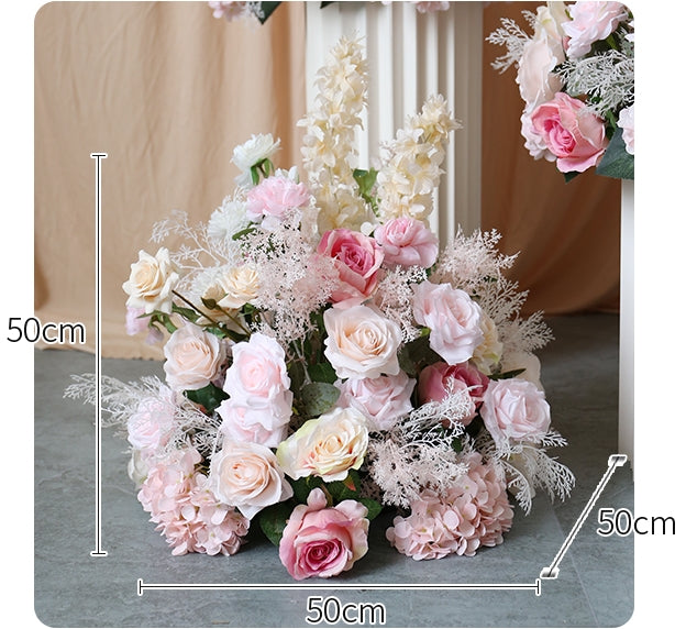 ウェディングフラワーデコレーション 人工花ボール バンケット、セレモニー、ホテルテーブルセンターピース、そして通路アレンジメント FA-230