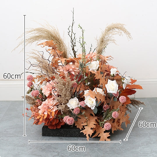 보헤미안 스타일 웨딩 플로랄 어레인지먼트 세트 – 인공 팜파스 그라스 & 러스틱 인조 꽃 장식 FA-233