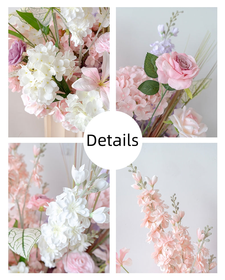 Arche florale élégante en forme de lune pour cérémonie de mariage - Arche de fleurs artificielles pour mariages, événements et occasions spéciales