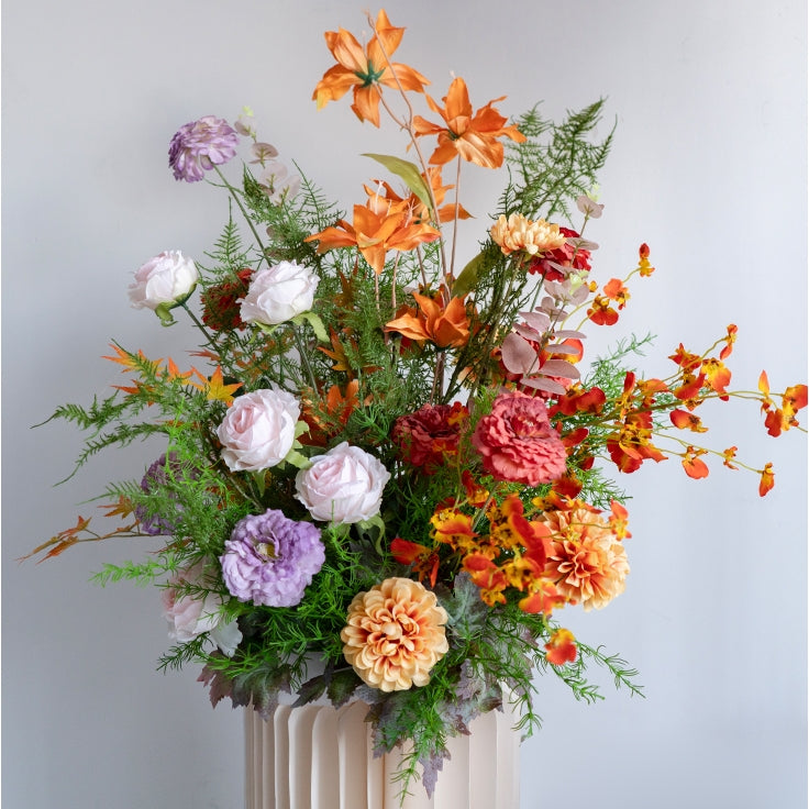 Herbstliches Blumenarrangement-Set, Künstliches Blumendekor, Hochzeitskulisse, Event-Party-Dekor FA-204