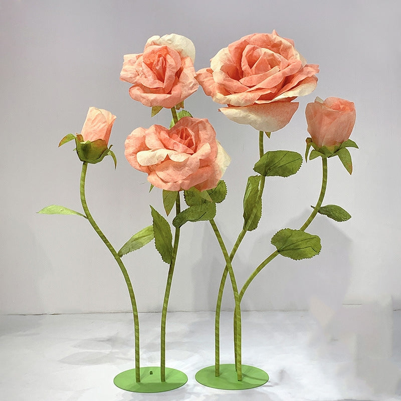 زينة أرضية من براعم الورد الصناعية متعددة الأحجام للزفاف والفعاليات وعروض النوافذ VF2255