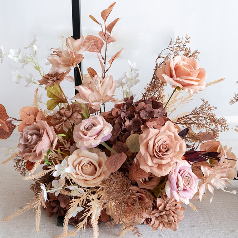 Eleganter Blumenbogen in Mondform für die Hochzeitszeremonie – Künstlicher Blumenbogen für Hochzeiten, Veranstaltungen und besondere Anlässe