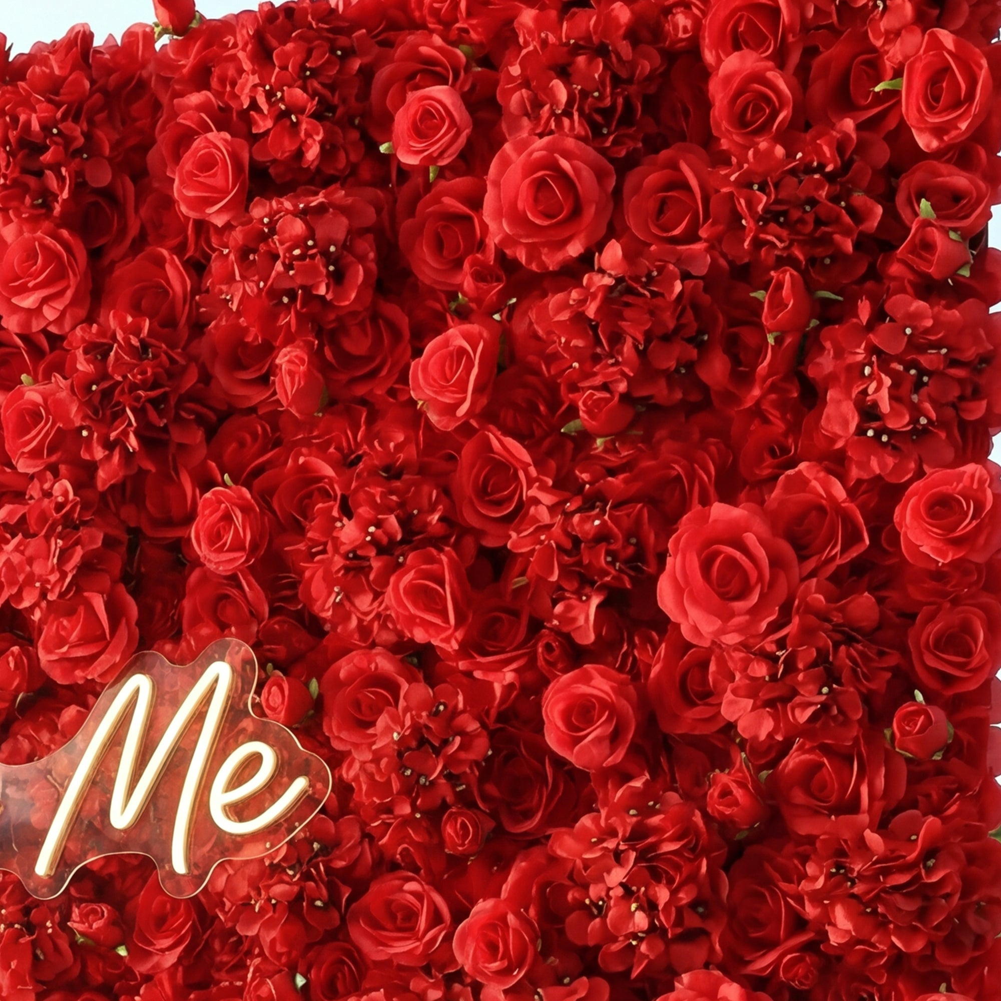 결혼식 및 파티 축하 장식을 위한 5D 화이트 로즈 롤업 꽃 벽 배경 VF-435