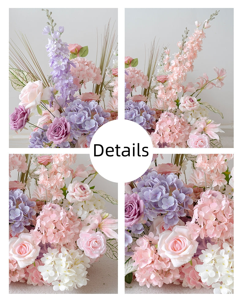 Arche florale élégante en forme de lune pour cérémonie de mariage - Arche de fleurs artificielles pour mariages, événements et occasions spéciales