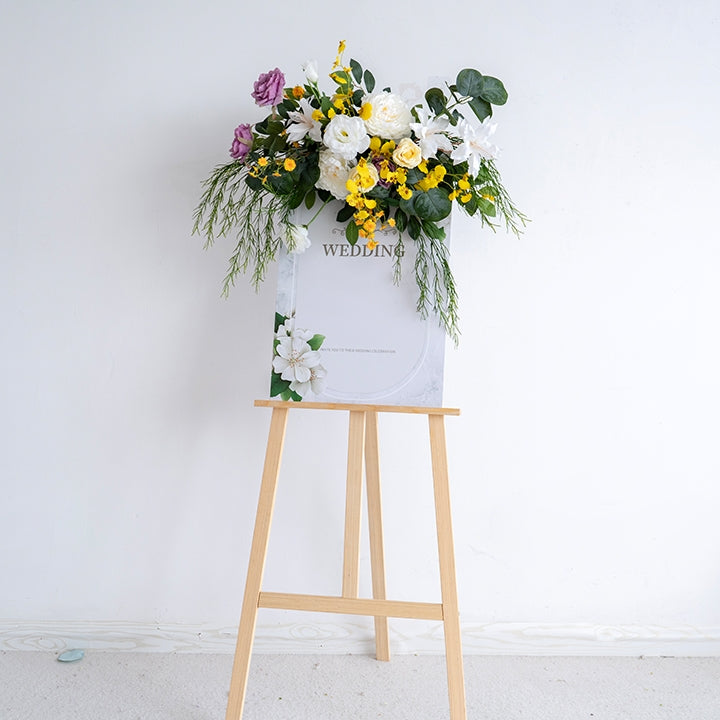 Eleganter Blumenbogen in Mondform für die Hochzeitszeremonie – Künstlicher Blumenbogen für Hochzeiten, Veranstaltungen und besondere Anlässe