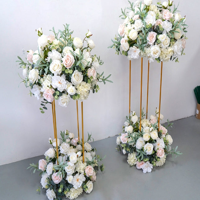 Valar Flower Artificial Flower Ball Stand Set for Wedding Aisle & Event Decoration FA-286