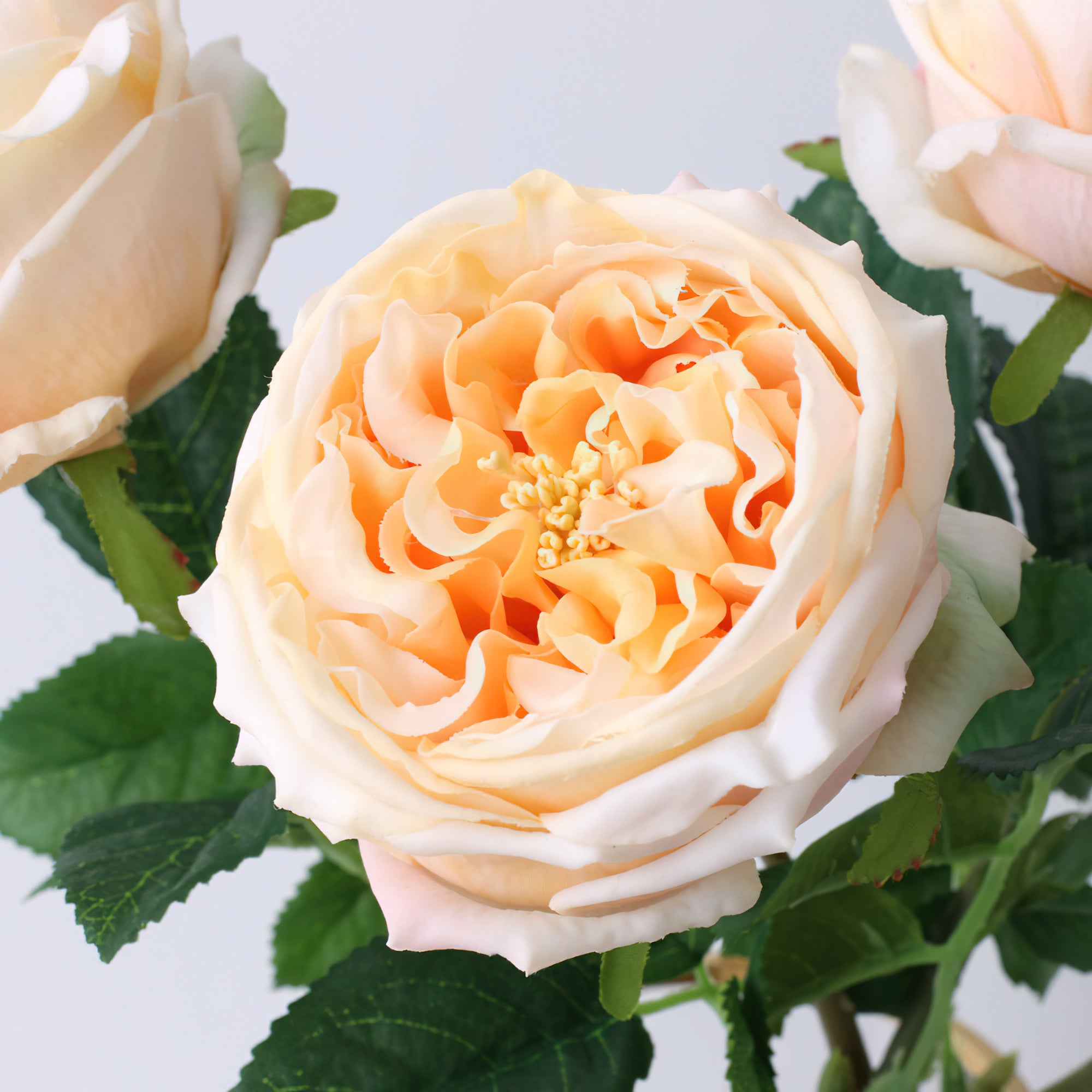 Real Touch Luxurious Austin Rose Artificial Bouquet - Realistic Flowers for Wedding Decor & Photographic Props - Ideal for Table Settings & Gifts