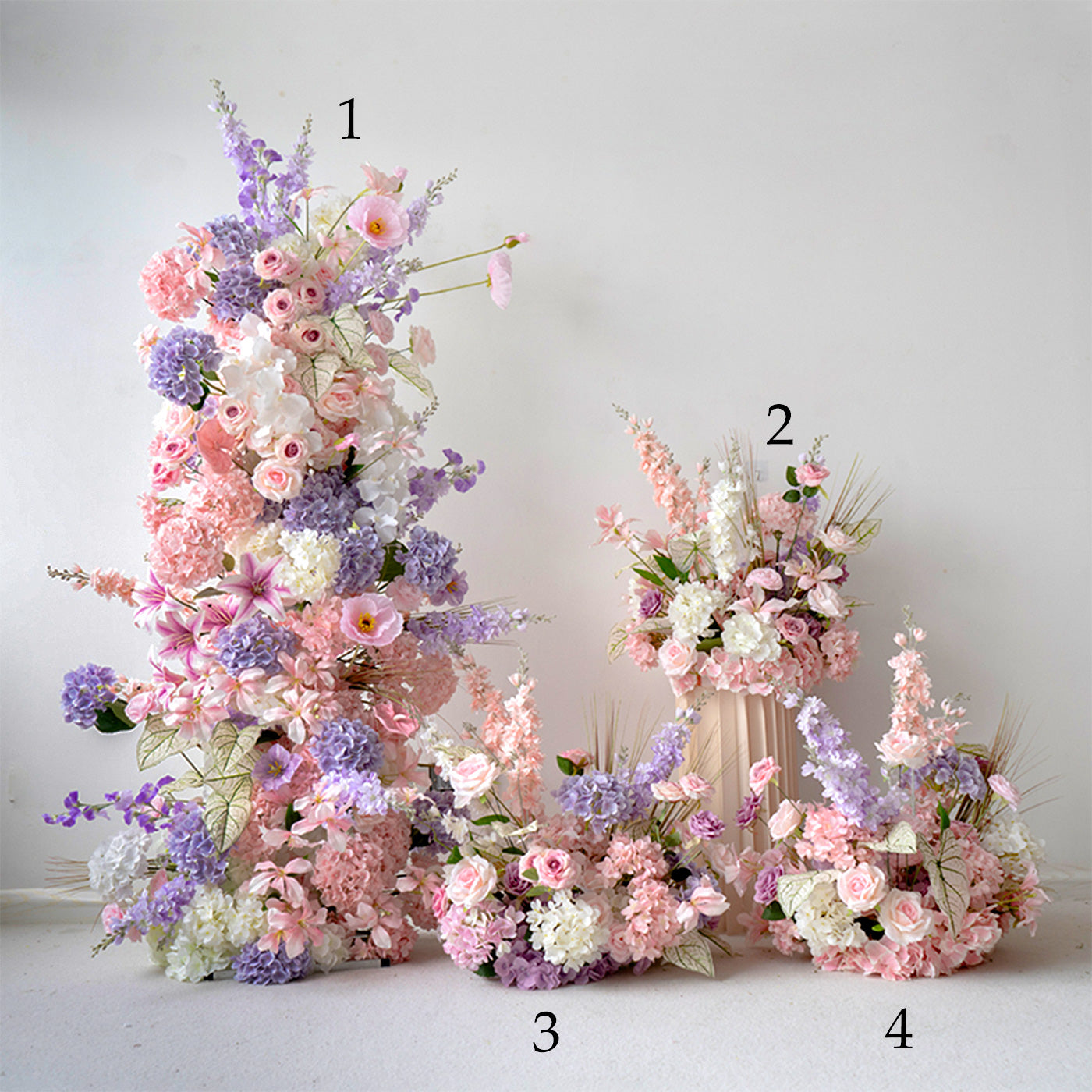 Arche florale élégante en forme de lune pour cérémonie de mariage - Arche de fleurs artificielles pour mariages, événements et occasions spéciales