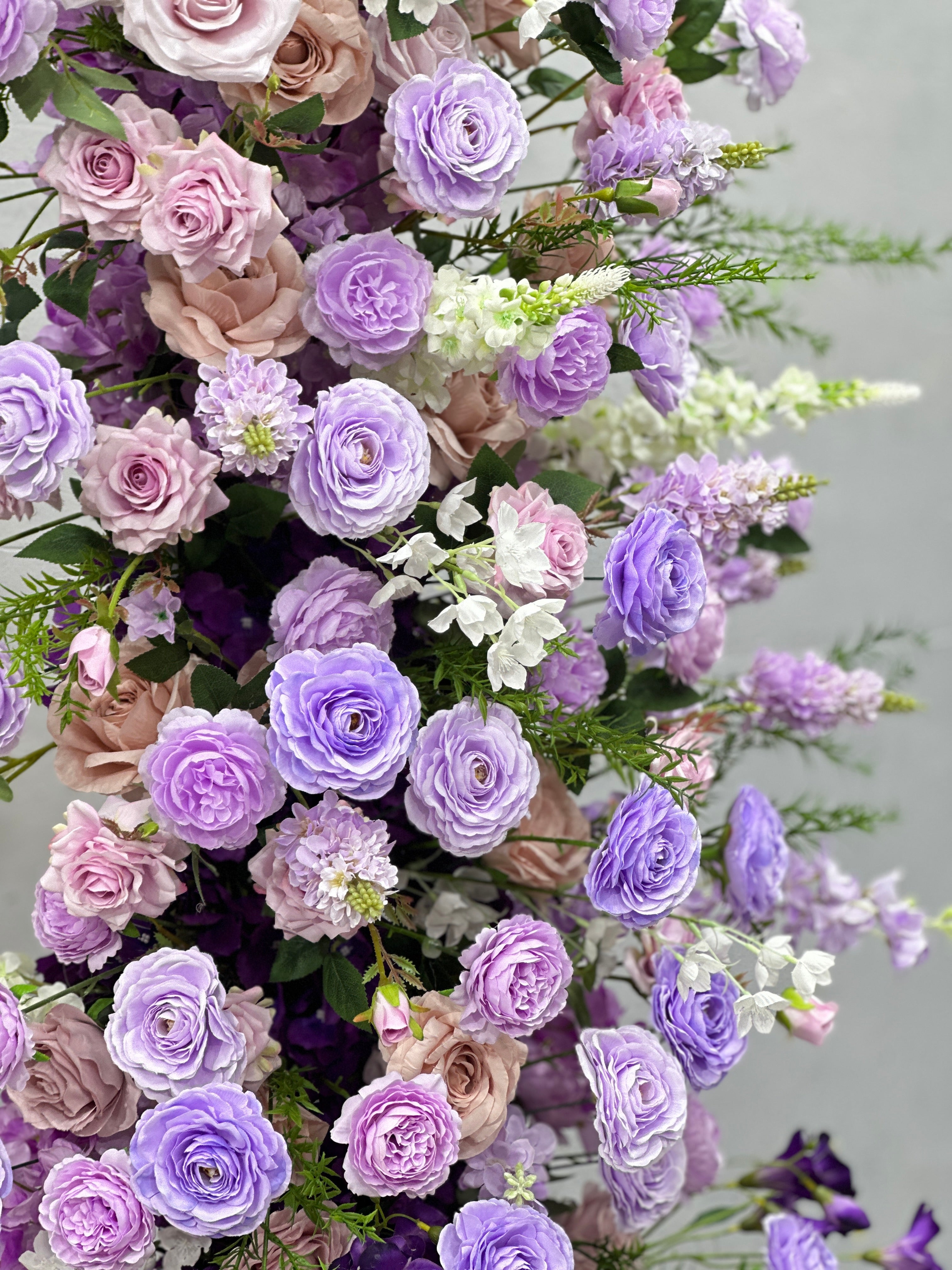 Valar Flower Impresionante Pared de Flores Artificiales Estilo Arcoíris para Bodas VA-364