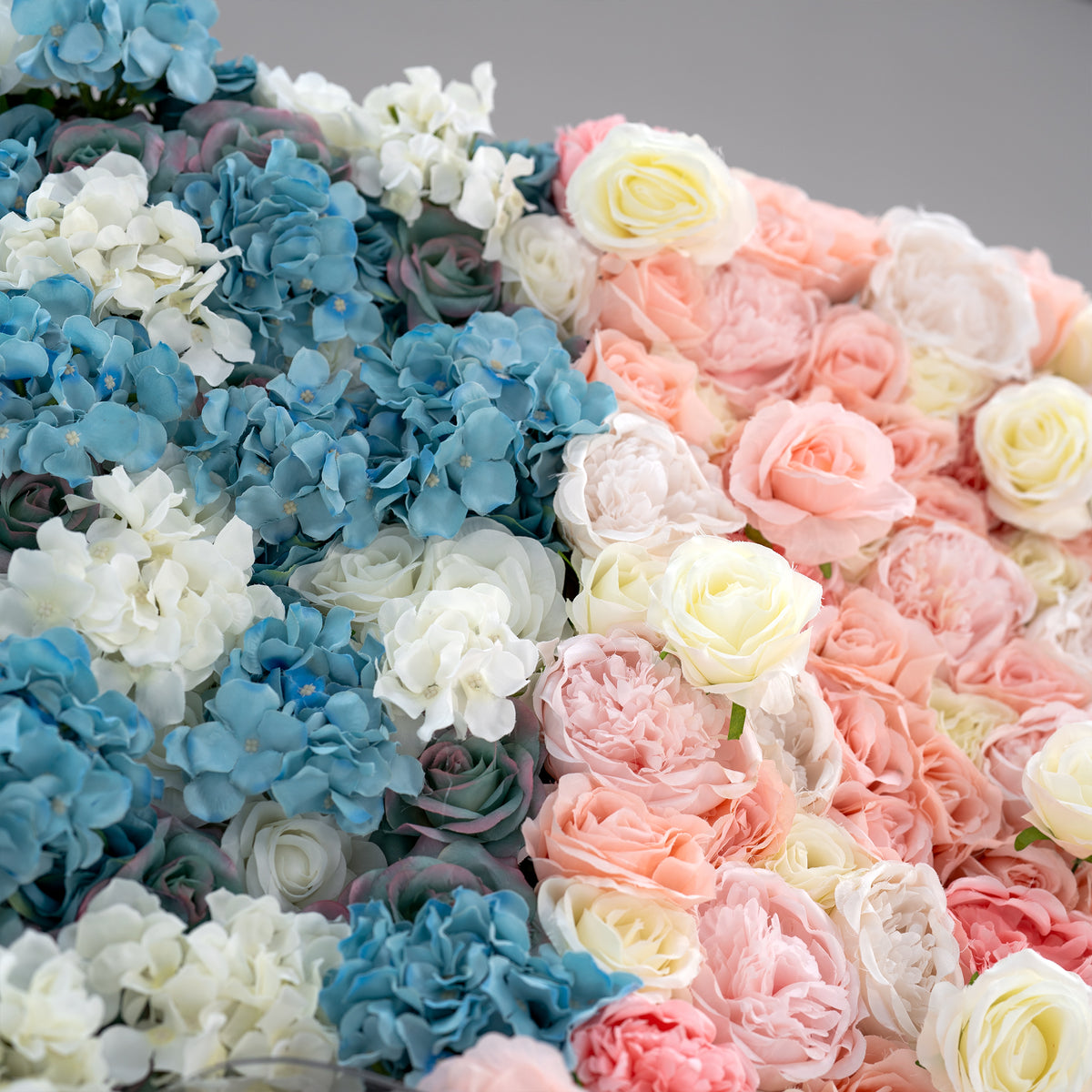 Fondo de Pared de Flores para Baby Shower - Pared de Flores de Tela Enrollable Azul y Rosa - Decoración para Fiesta de Revelación de Género y Celebración