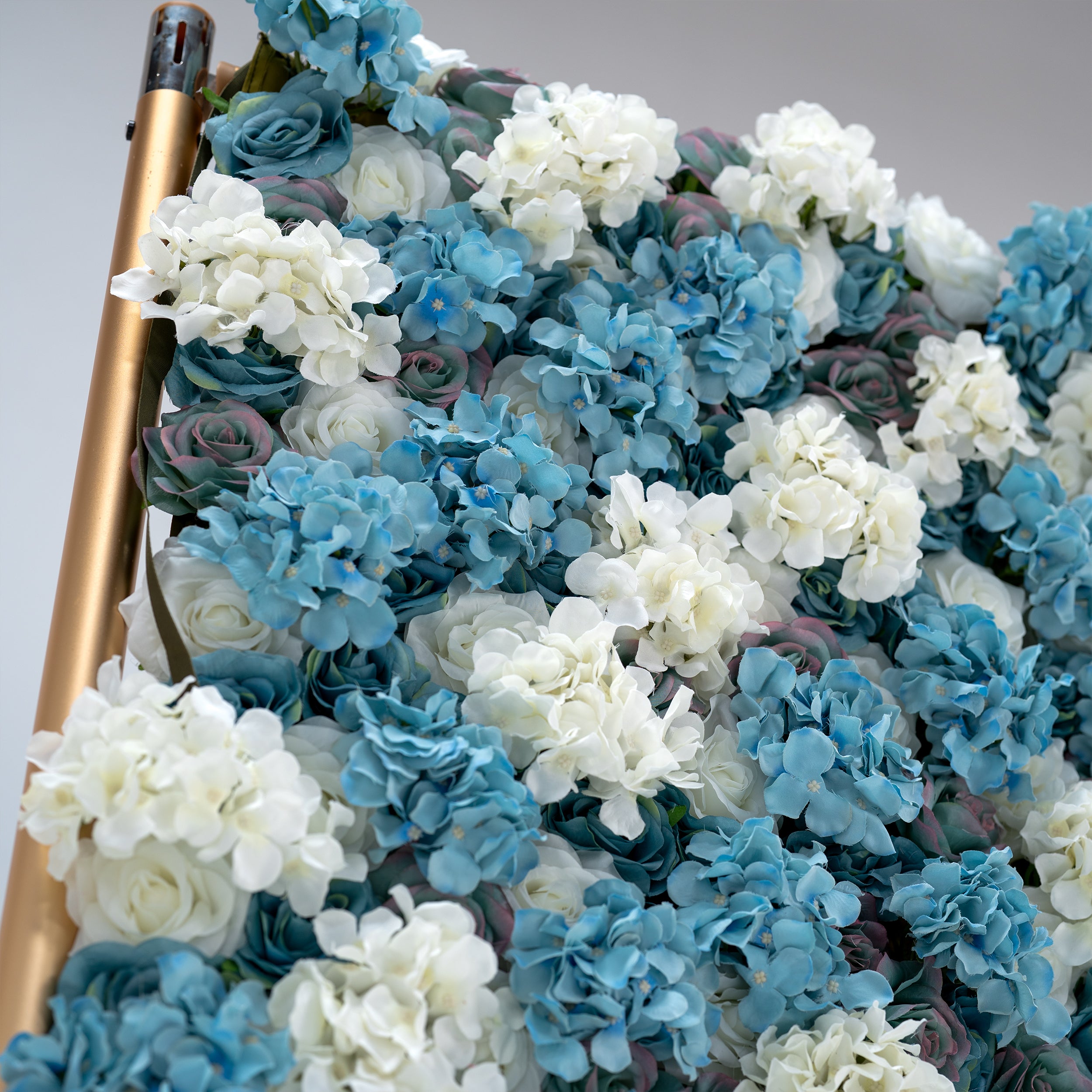 Fondo de Pared de Flores para Baby Shower - Pared de Flores de Tela Enrollable Azul y Rosa - Decoración para Fiesta de Revelación de Género y Celebración