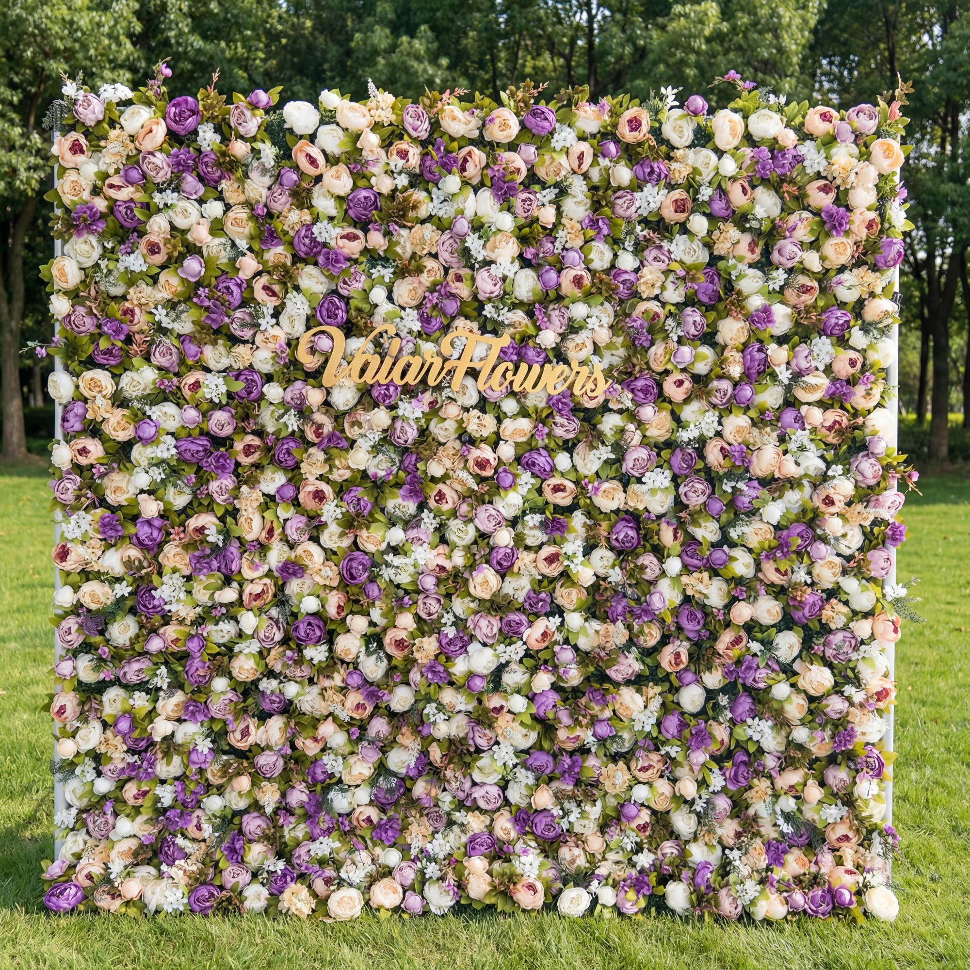 Valar 꽃 롤업 패브릭 인공 꽃 벽 웨딩 배경, 꽃 파티 장식, 이벤트 사진-VF-307