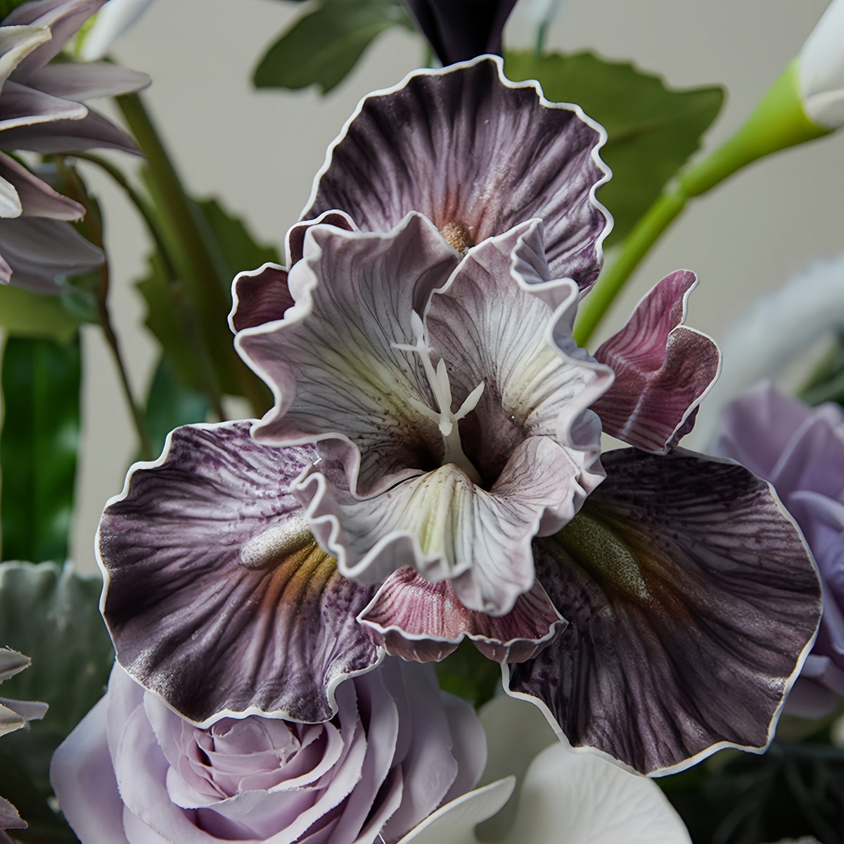 Elegantes Blumenstrauß-Arrangement mit Herbstmotiv | Luxuriöse Kunstblumen für Hochzeiten und Inneneinrichtung VB-113 (ohne Vase)