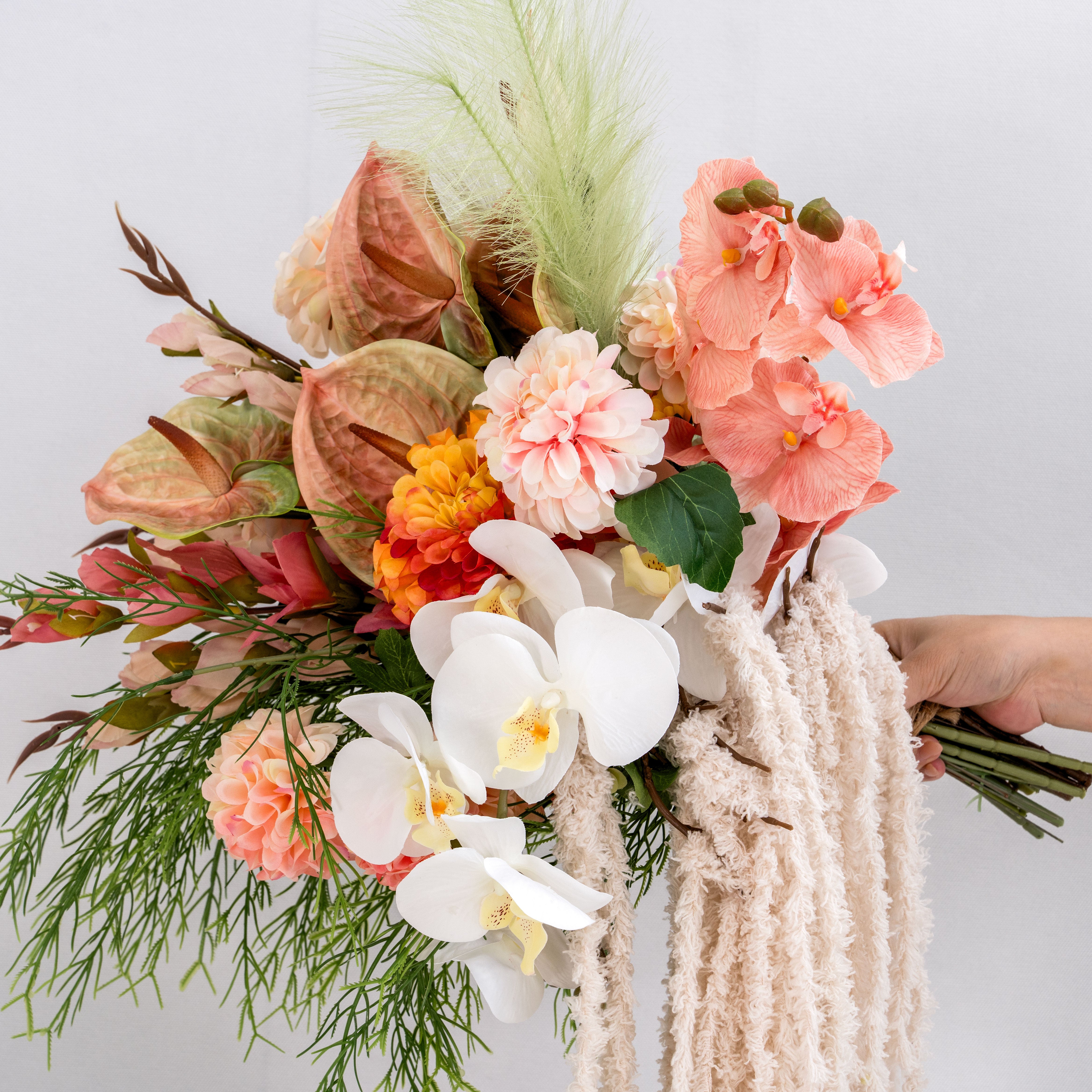 Modern Faux Hand Bouquet – Vibrant Wedding/Event Floral Arrangement VB-204