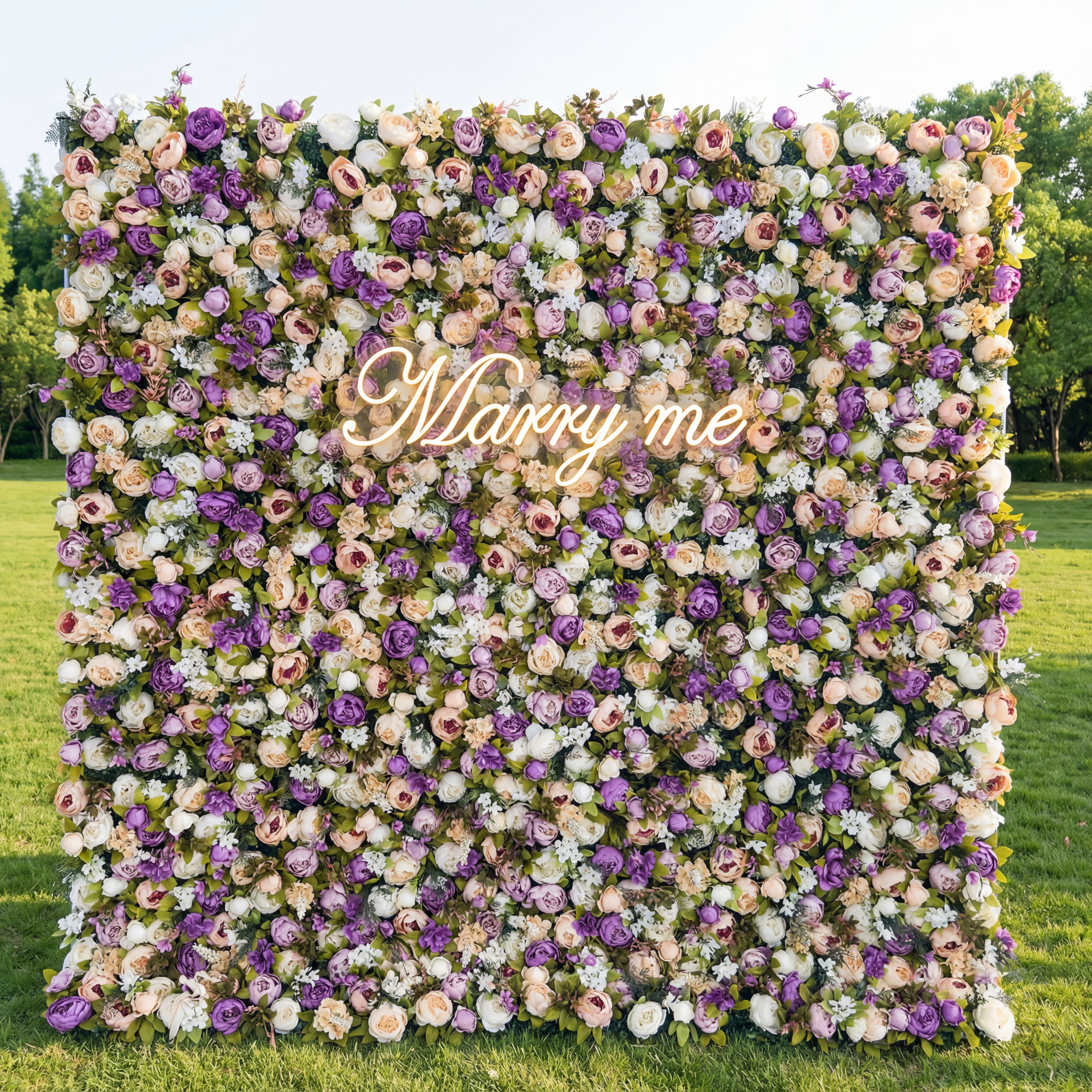 Valar 꽃 롤업 패브릭 인공 꽃 벽 웨딩 배경, 꽃 파티 장식, 이벤트 사진-VF-307