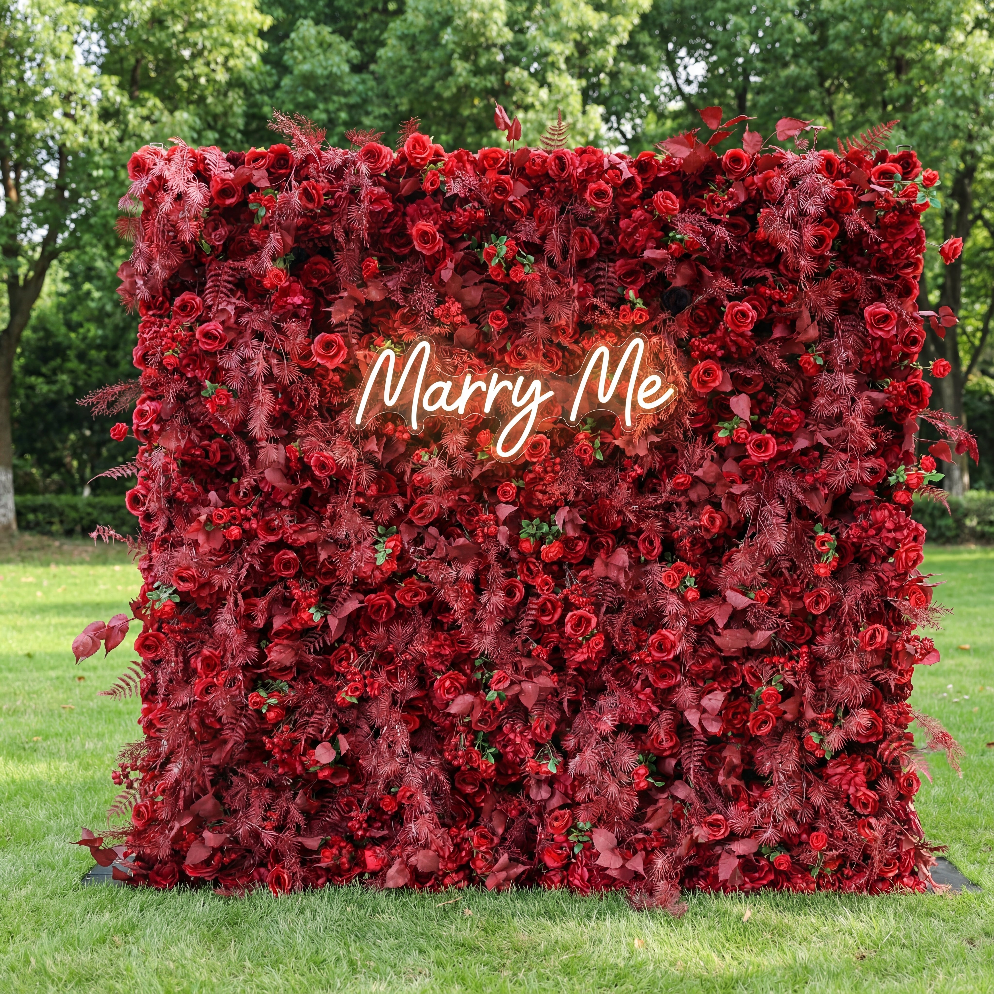 バラールフラワーズ ロールアップファブリック 人工花 壁 結婚式 バックドロップ、フローラルパーティーデコレーション、イベントフォトグラフィー - VF-303