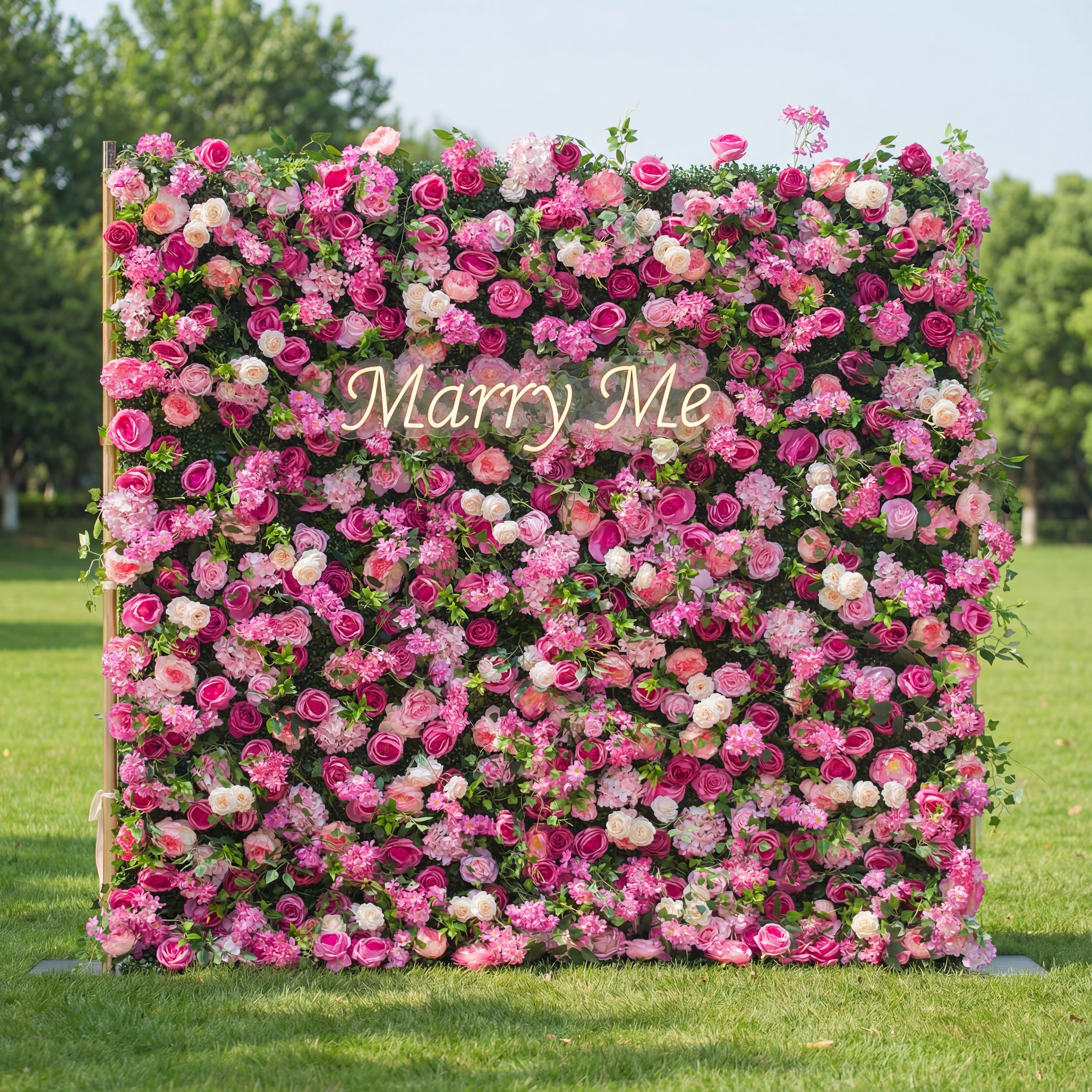 Valar Flower Roll Up Fabric Artificial Flower Wall Wedding Backdrop VF-325