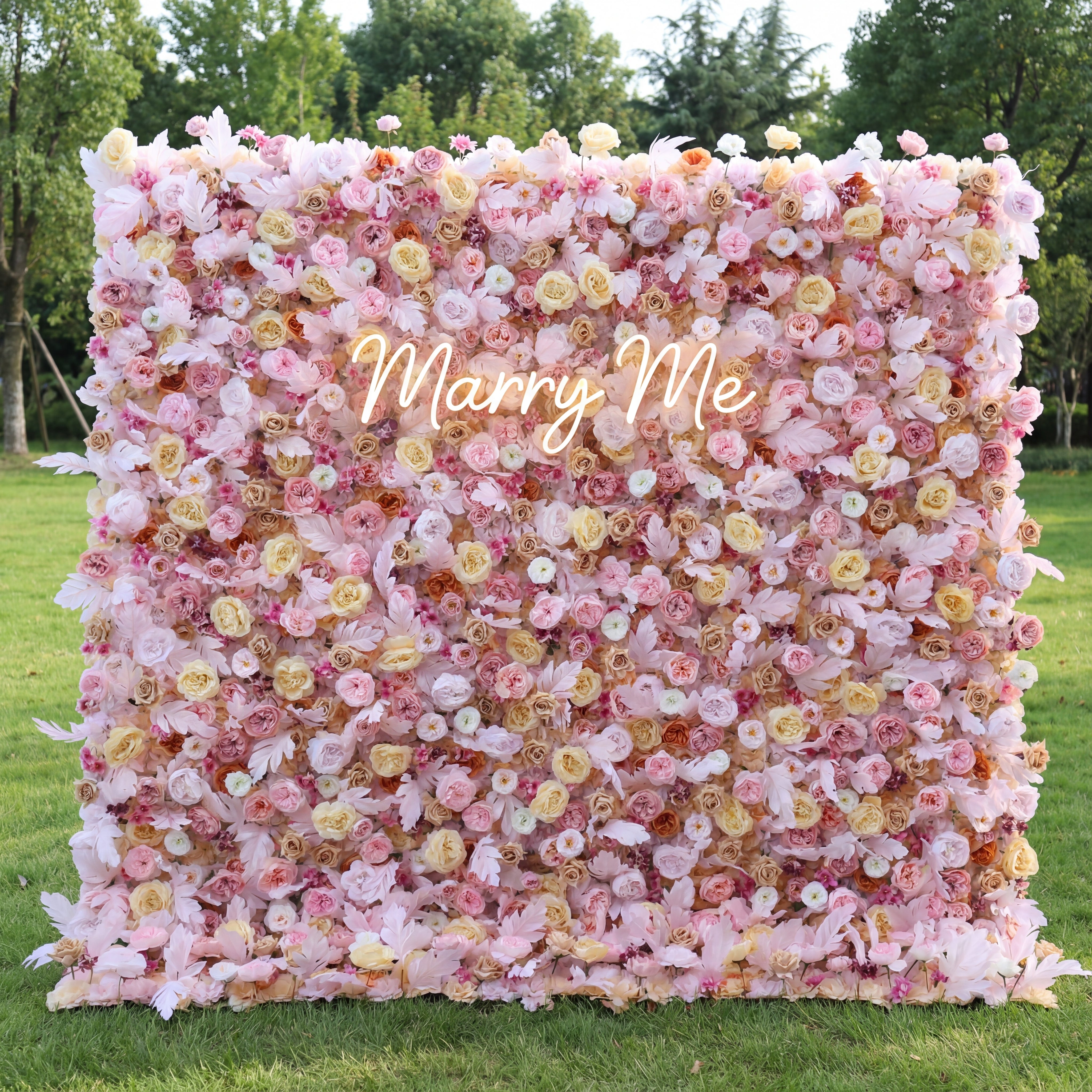 バラールフラワーズ ロールアップファブリック 人工花 壁 結婚式 バックドロップ、フローラルパーティーデコレーション、イベントフォトグラフィー - VF-330