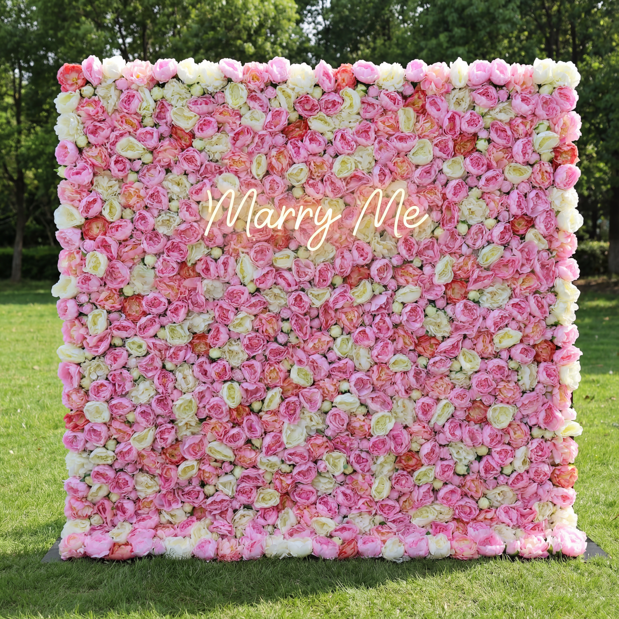 バラールフラワーズ ロールアップファブリック 人工花 壁 結婚式 バックドロップ、フローラルパーティーデコレーション、イベントフォトグラフィー-VF-347