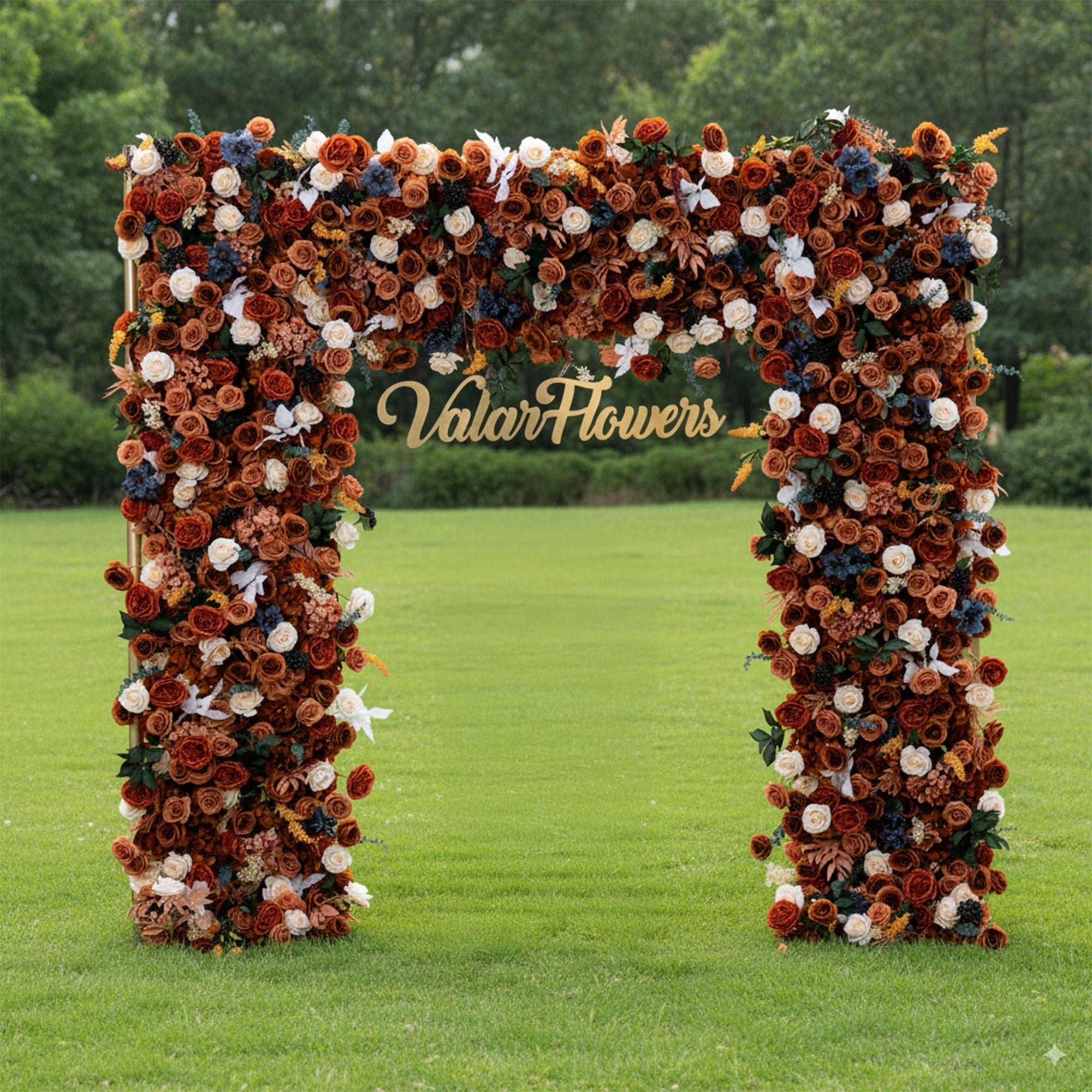 Eleganter Blumenbogen in Mondform für die Hochzeitszeremonie – Künstlicher Blumenbogen für Hochzeiten, Veranstaltungen und besondere Anlässe