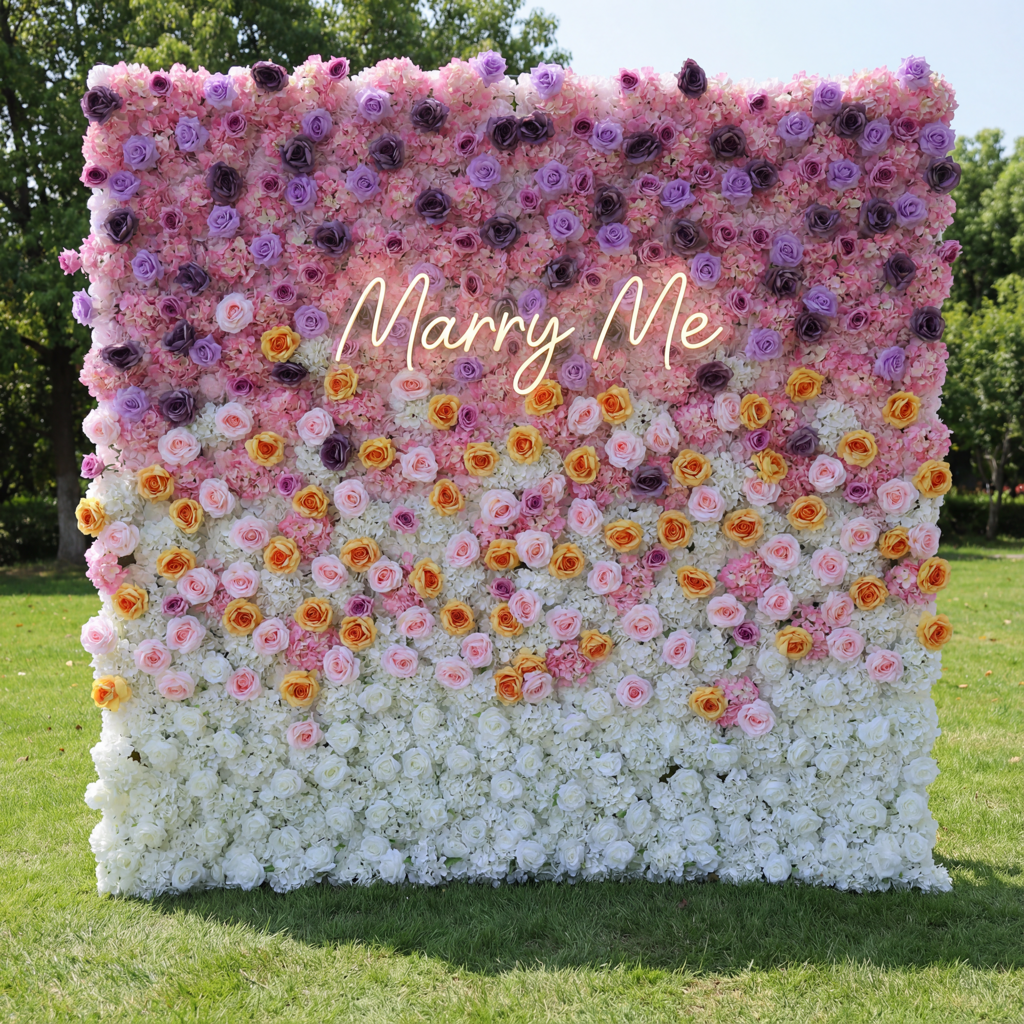 バラールフラワーズ ロールアップファブリック 人工花 壁 結婚式 バックドロップ、フローラルパーティーデコレーション、イベントフォトグラフィー - VF-390