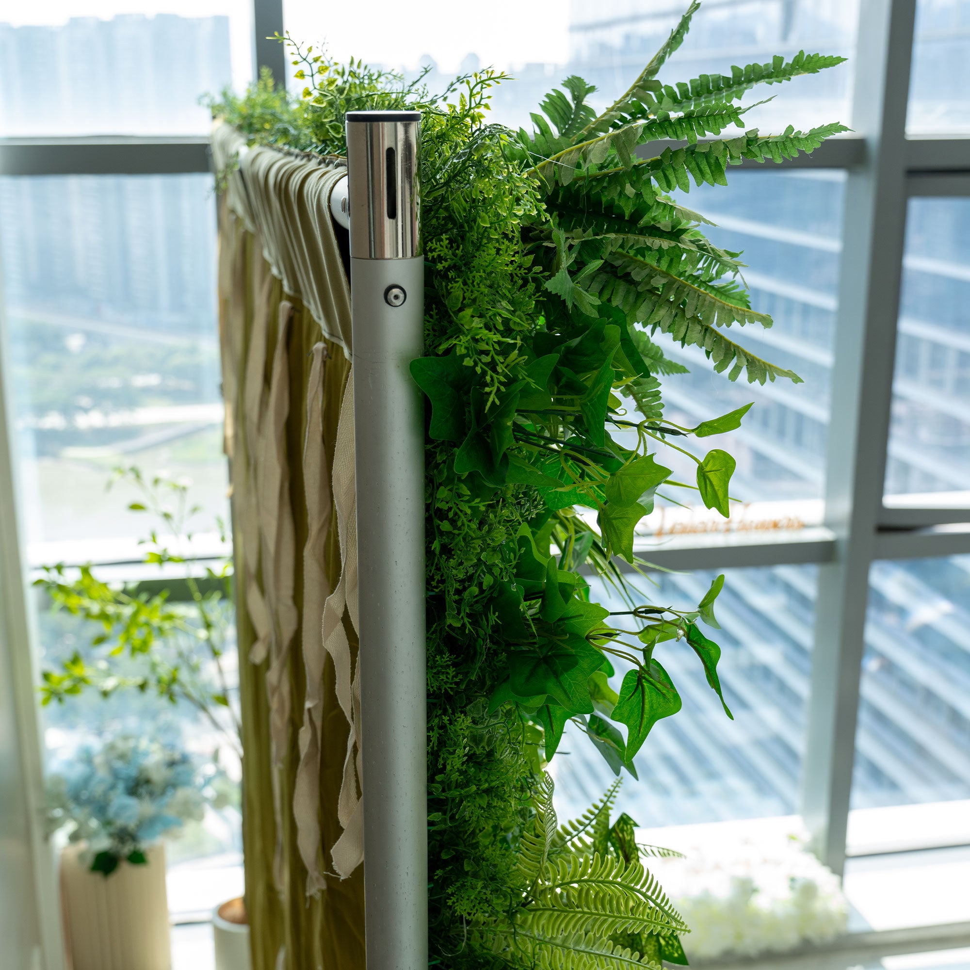 Valar 꽃 롤 패브릭 인공 생생한 녹색 잔디 벽 웨딩 배경, 꽃 파티 장식, 이벤트 사진-VF-426