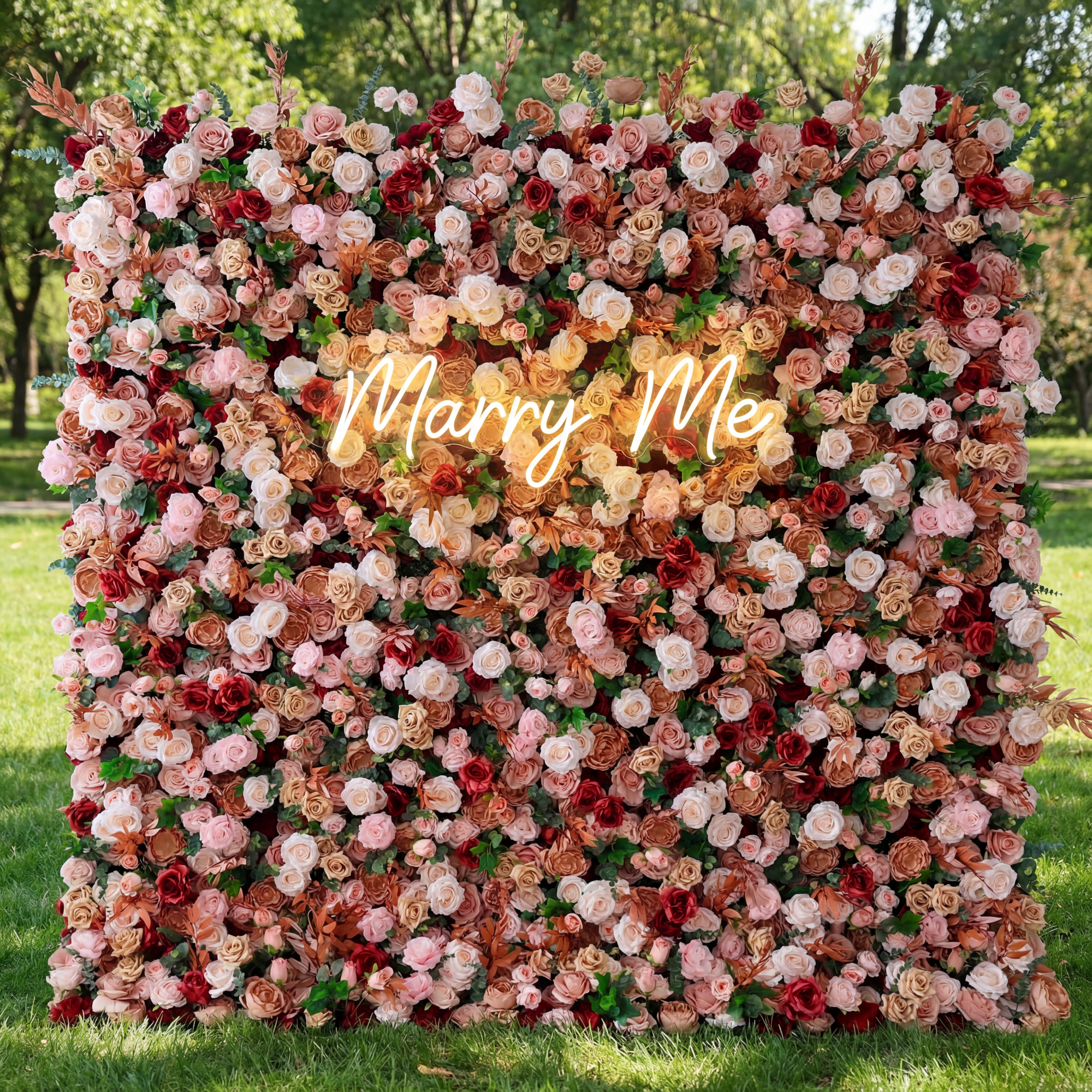 발라 플라워 러스틱 로즈 5D 플라워 월 – 결혼식과 행사를 위한 우아한 블러셔와 어스 톤 VF-405