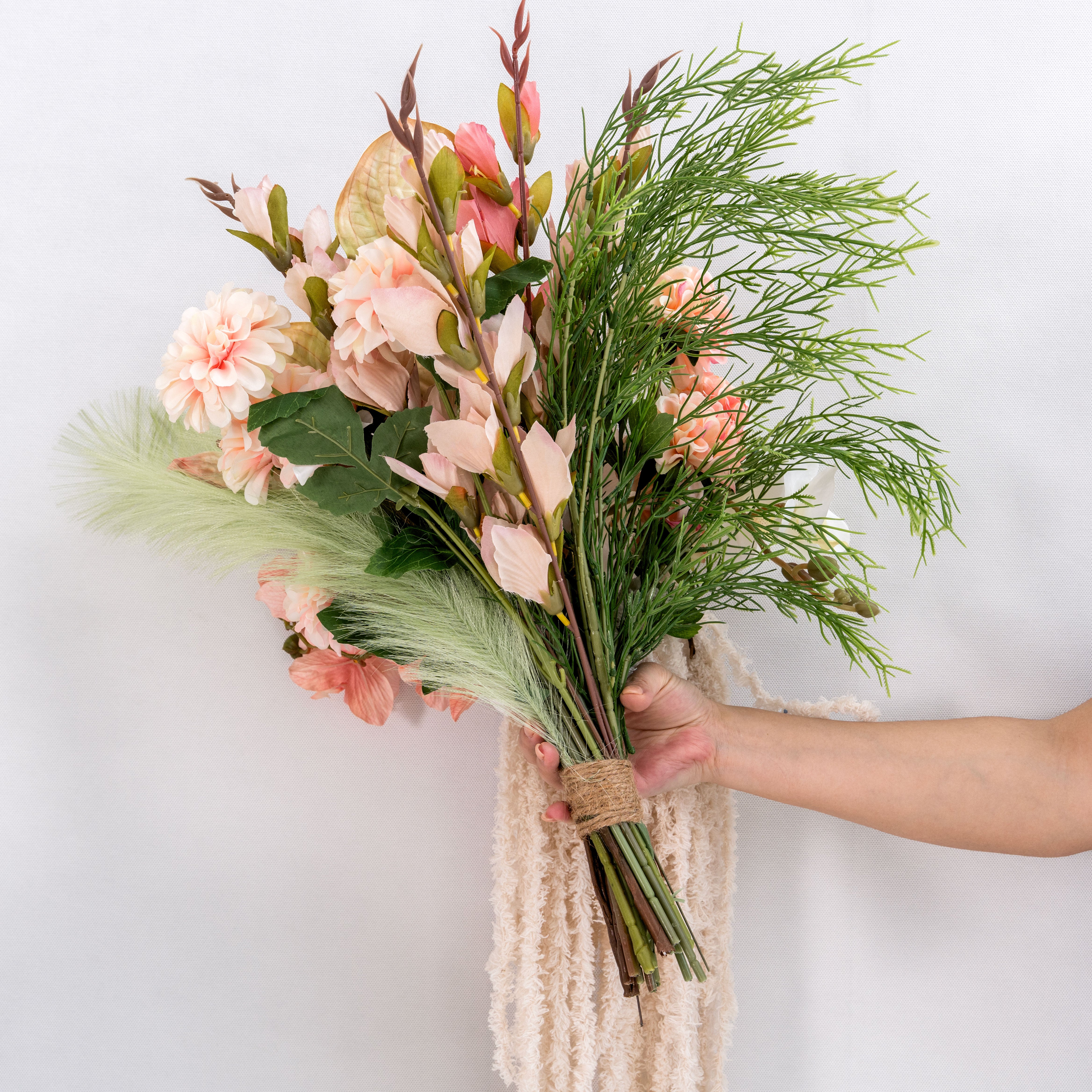 Modern Faux Hand Bouquet – Vibrant Wedding/Event Floral Arrangement VB-204