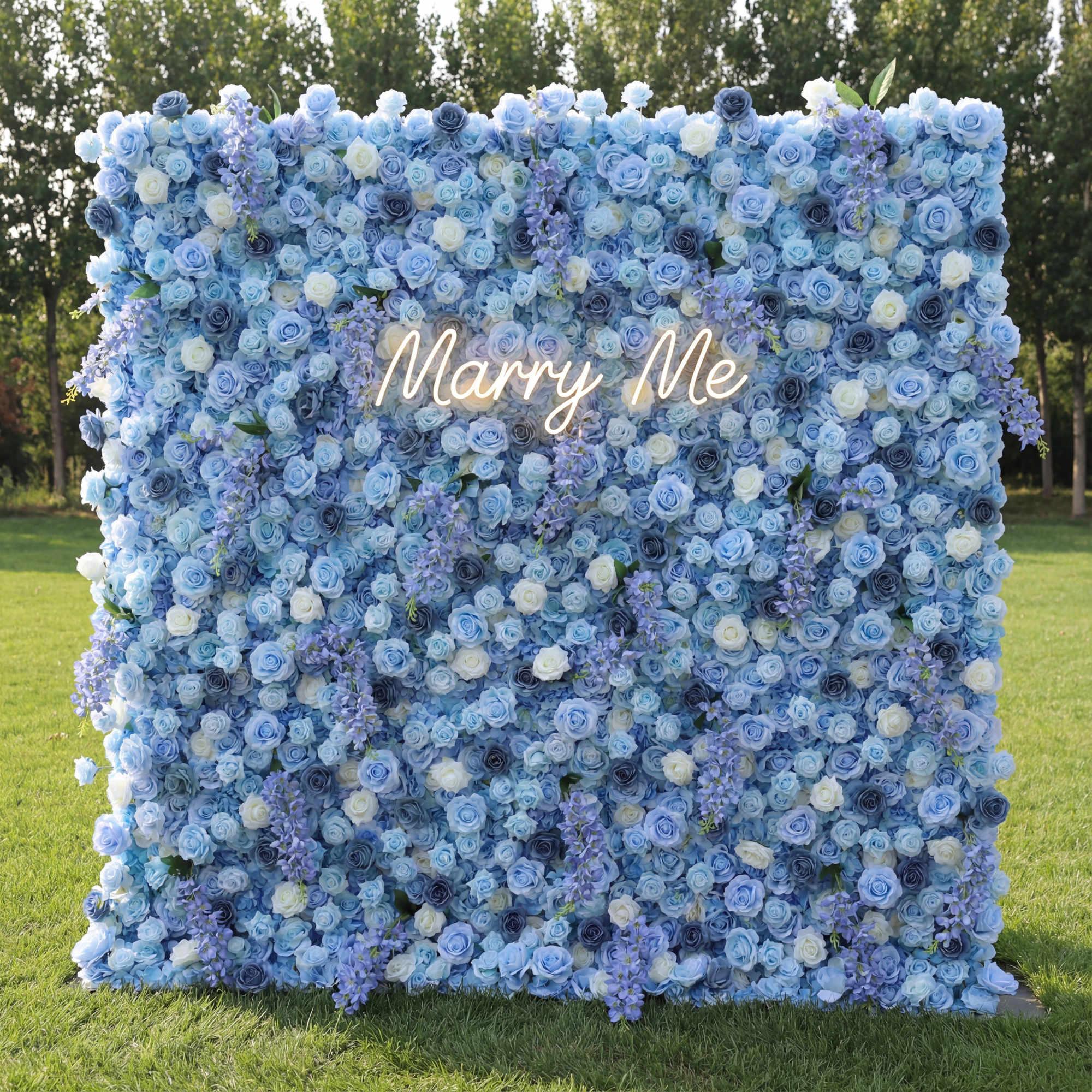 5Dピンクローズロールアップフラワーウォールバックドロップ 結婚式&パーティーセレブレーションデコ VF-501