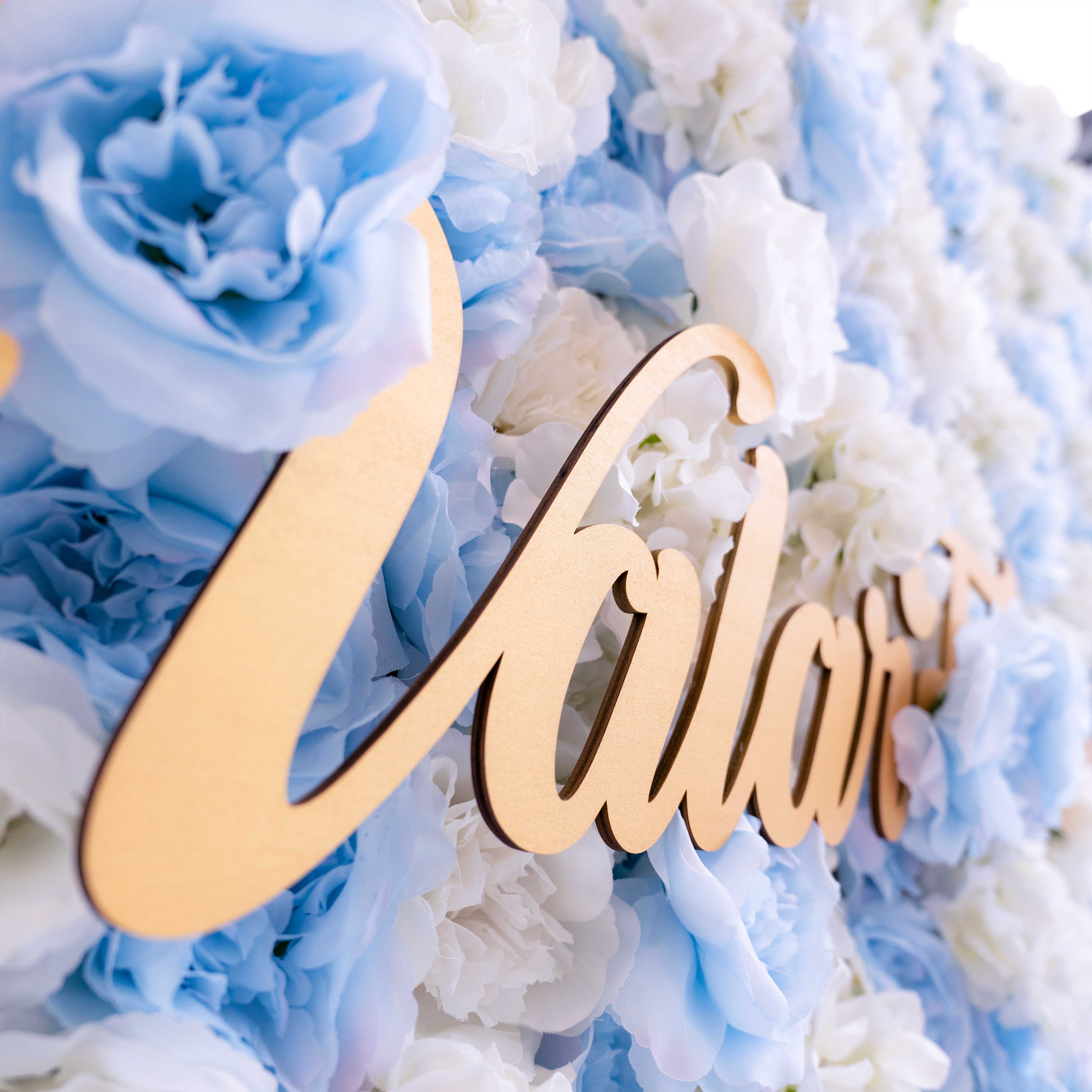 Valar 꽃 롤 패브릭 인공 꽃 아기 파란색과 흰색 벽 웨딩 배경, 꽃 파티 장식, 이벤트 사진-VF-025