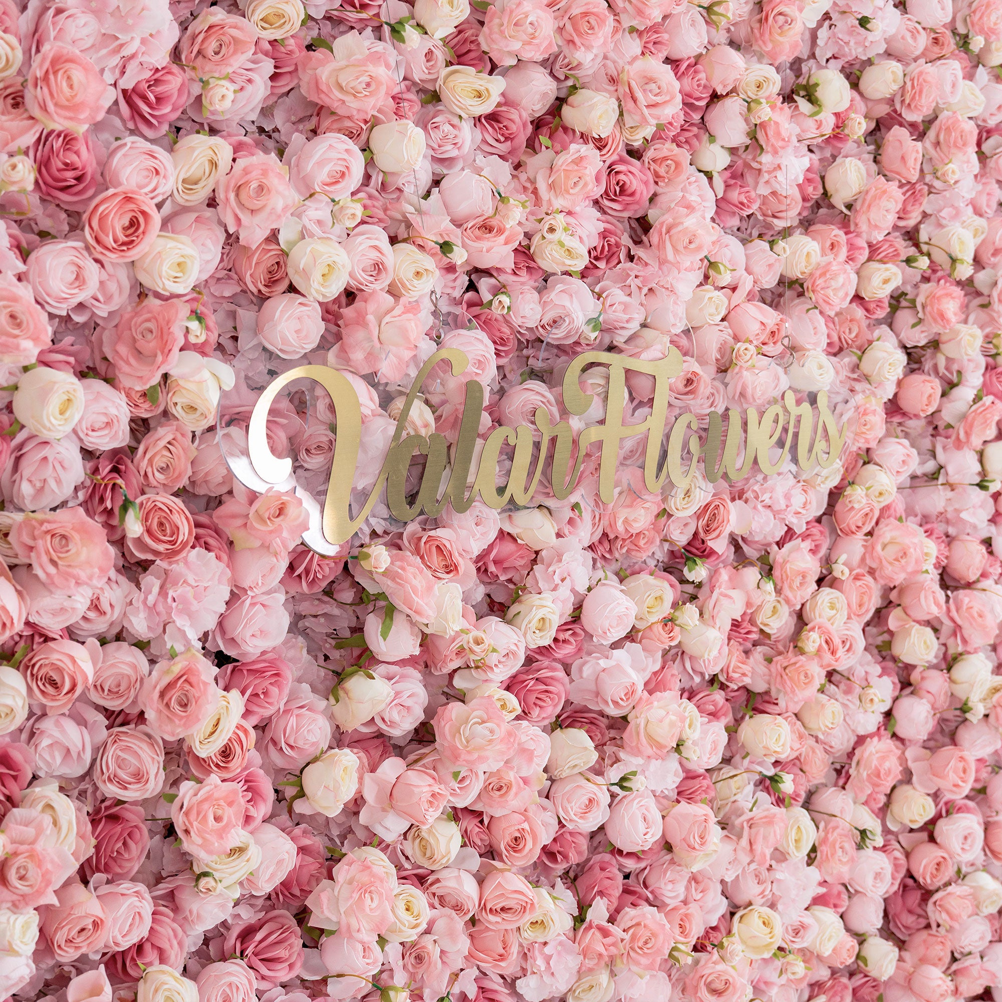 결혼식 및 파티 축하 장식을 위한 5D 핑크 로즈 롤업 꽃 벽 배경 VF-501