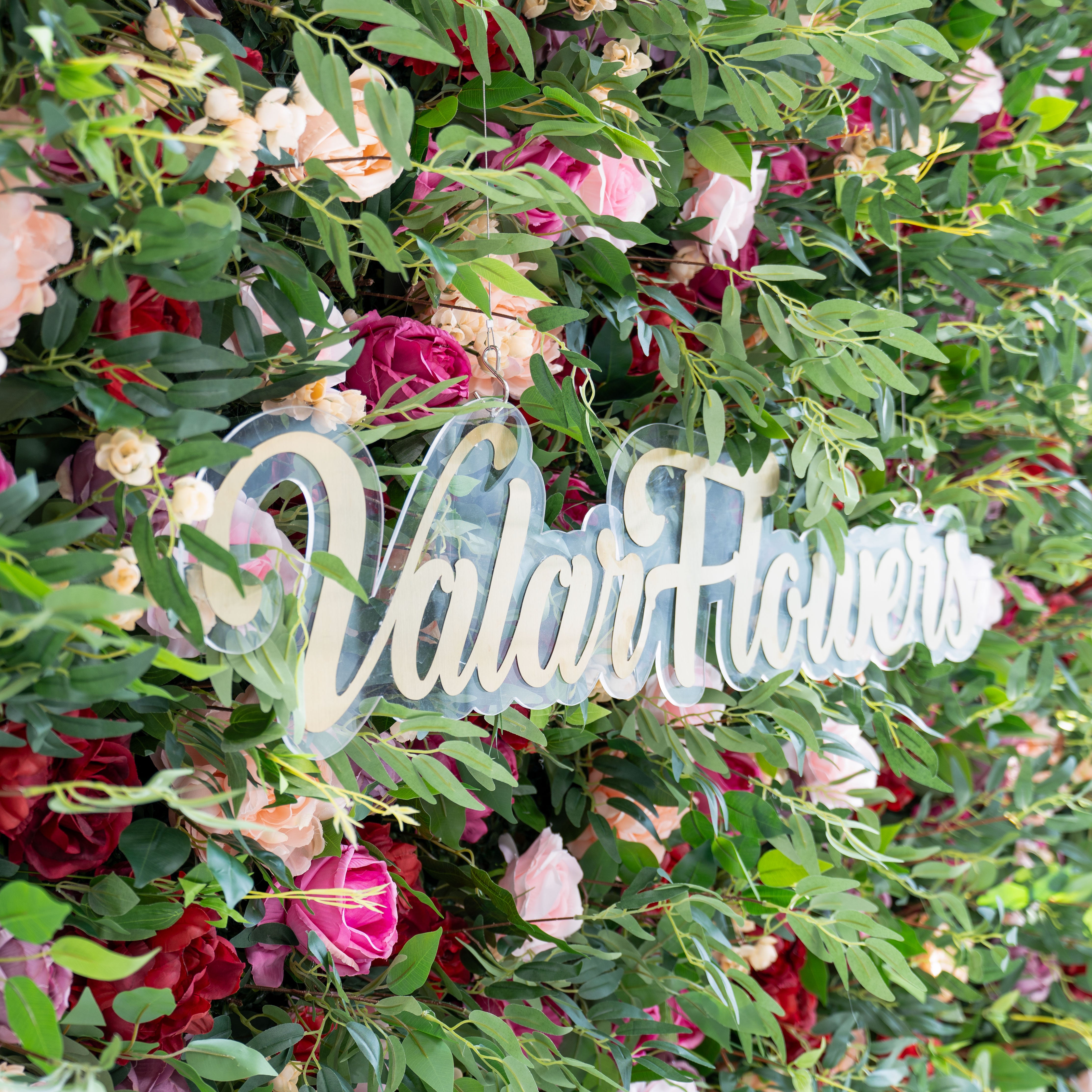 Valar 꽃 롤업 패브릭 인공 녹색 혼합 핑키와 보라색과 흰색 꽃 벽 웨딩 배경, 꽃 파티 장식, 이벤트 사진-VF-095